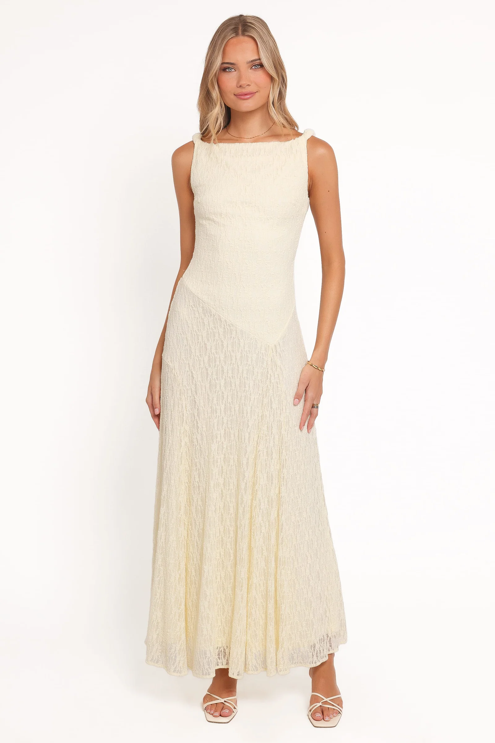 Kirsten Lace Maxi Dress Yellow