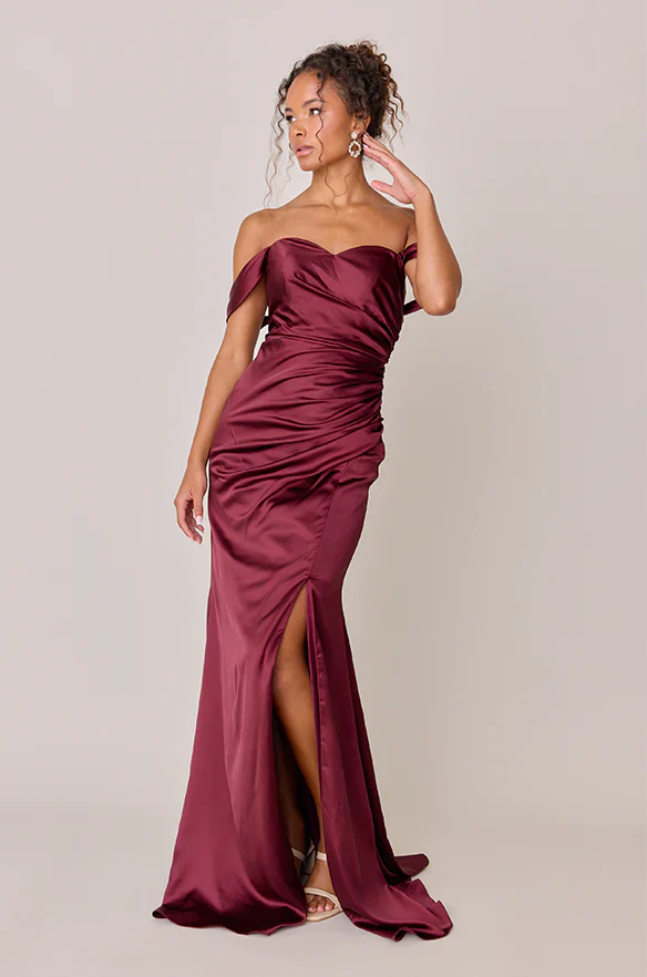 Ellapink Convertible Satin Dress | Made To Order