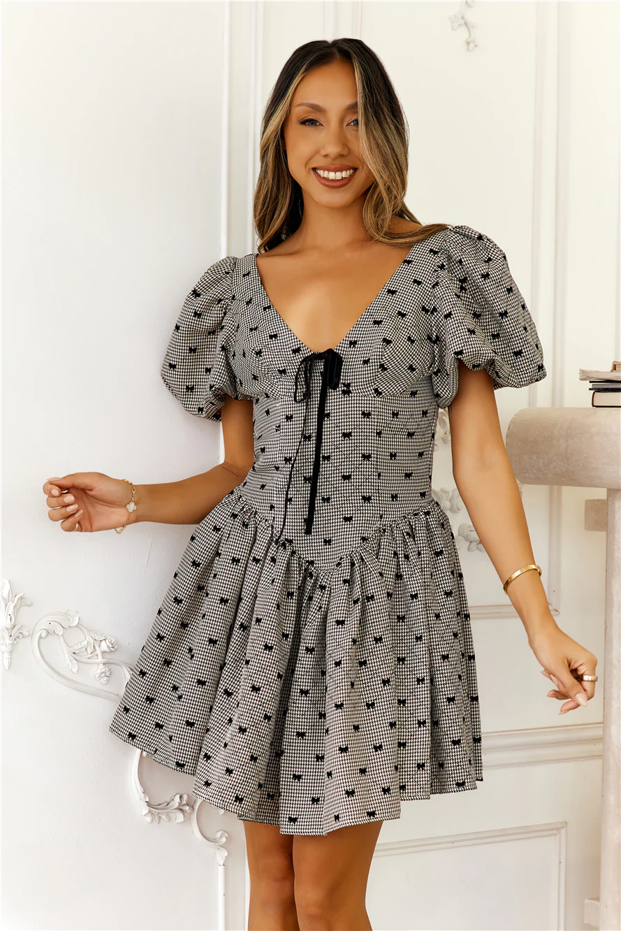 Bows Of Enchantment Mini Dress Brown