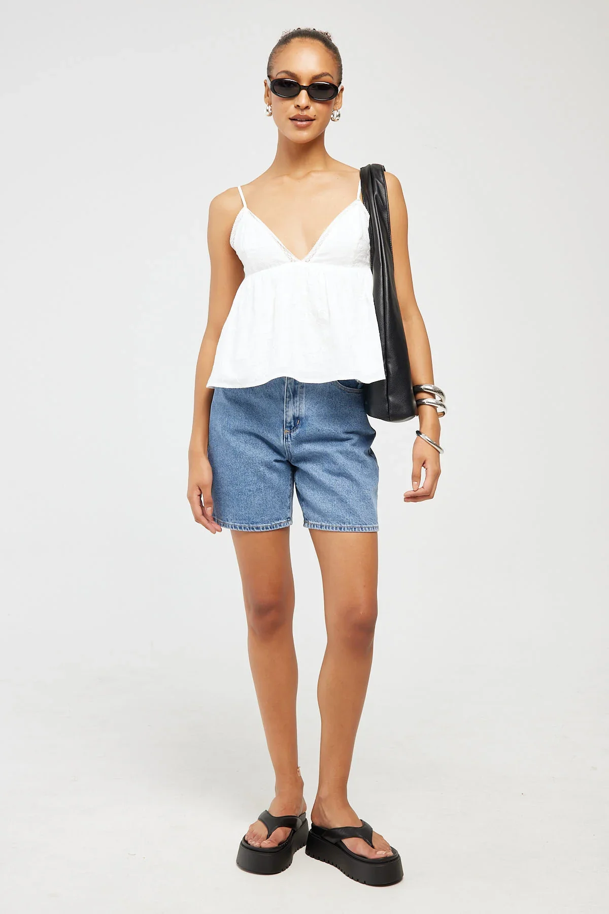 Luck & Trouble Eloise Broderie Top White