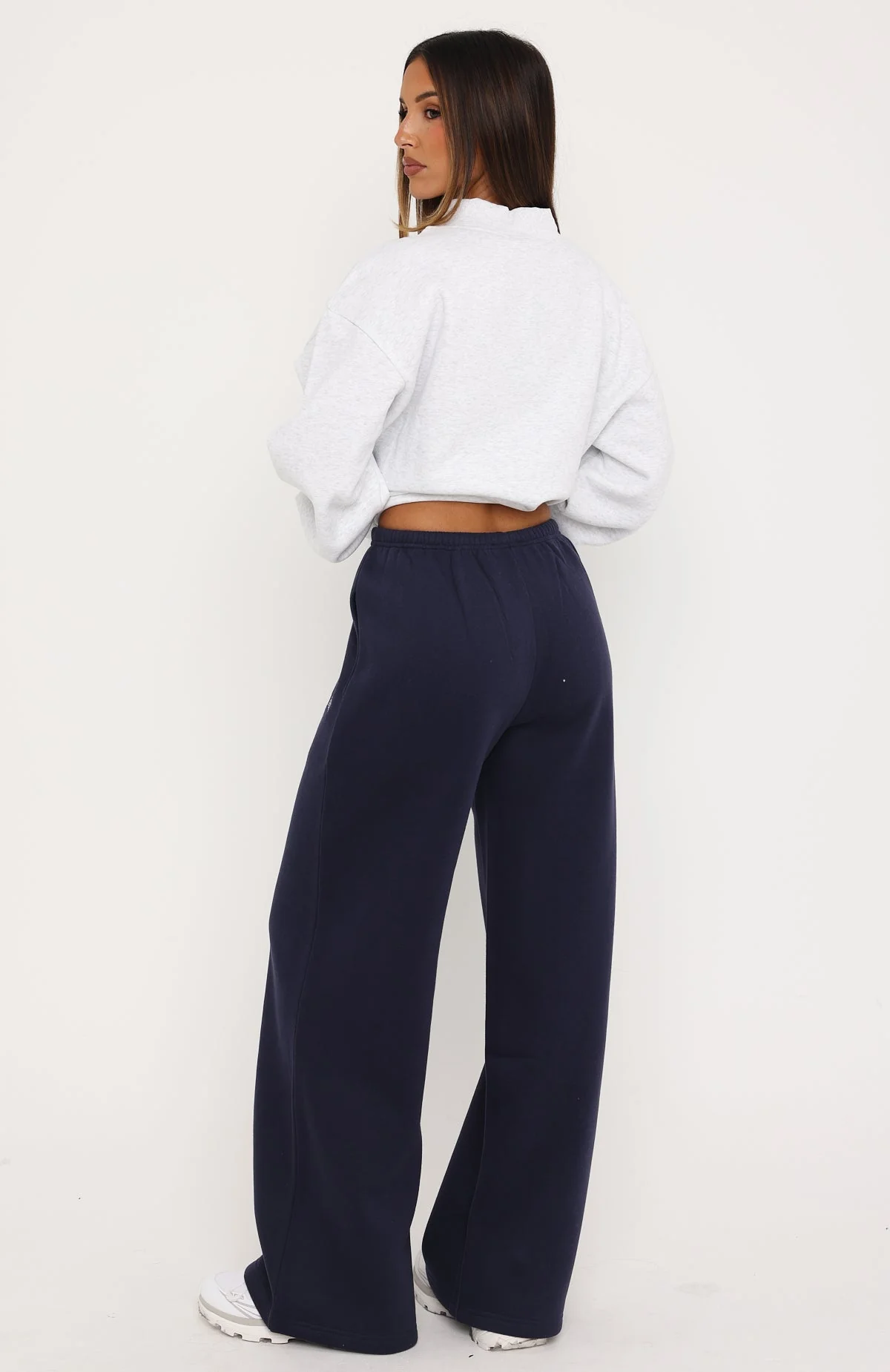 Found It Out Wide Leg Sweatpants Navy