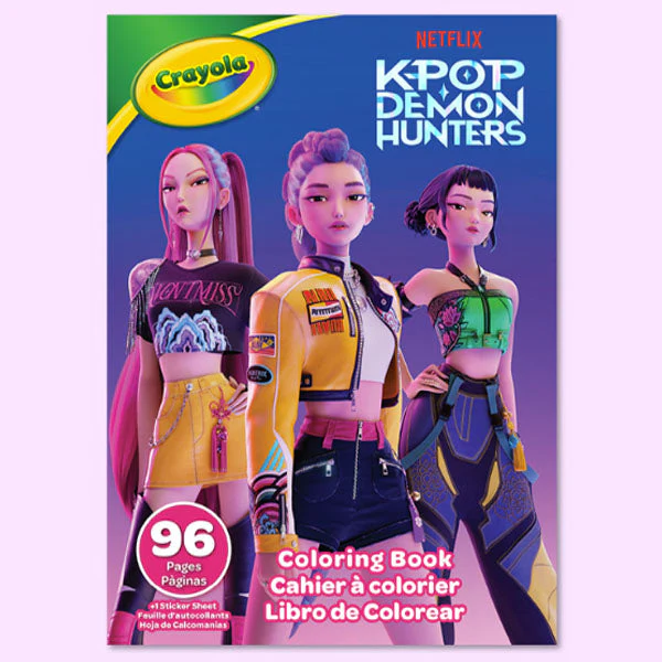 KPop Demon Hunters Crayola 96-Page Coloring Book