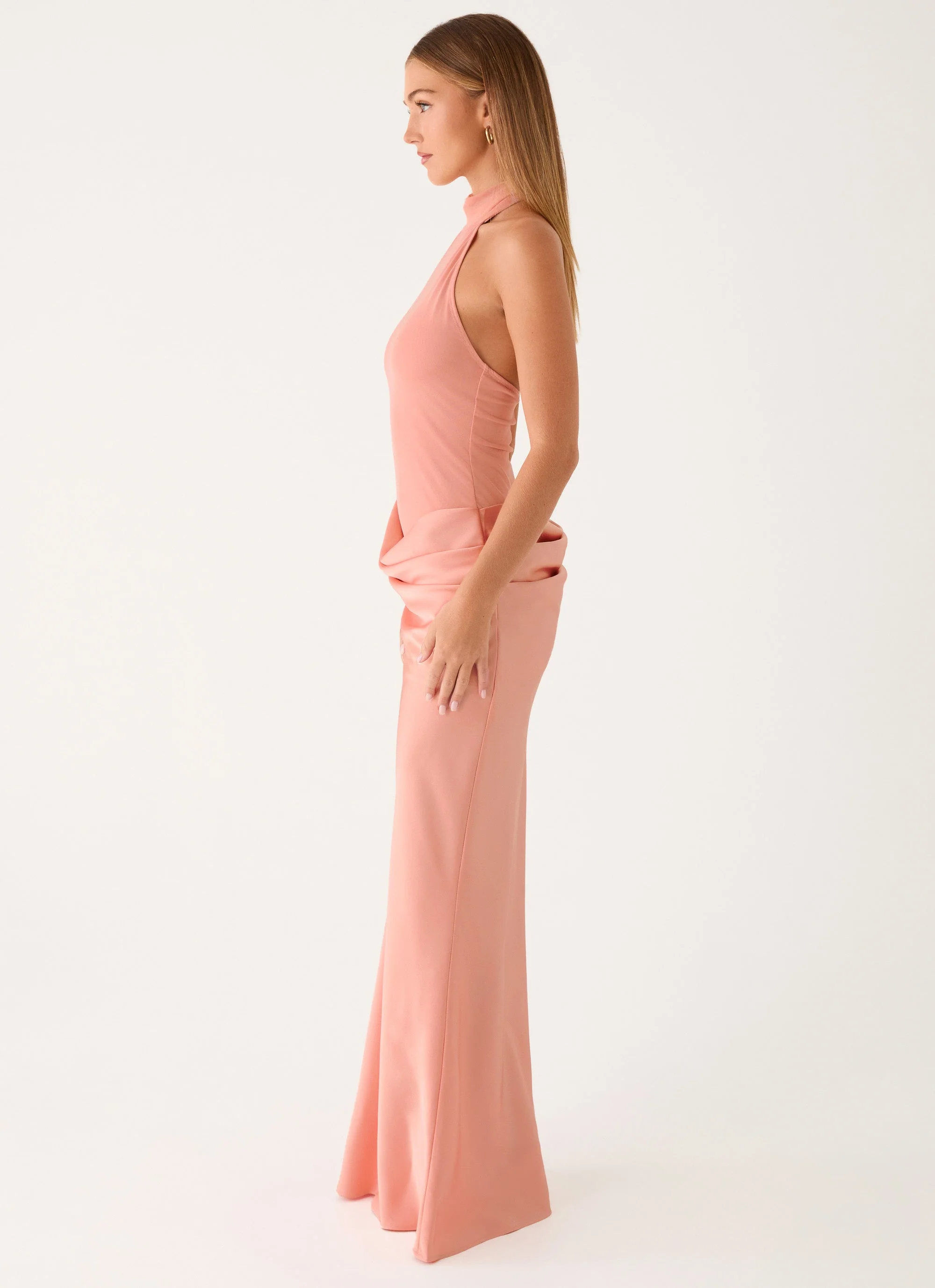 Kiyah Maxi Dress - Peach - luluinthesky