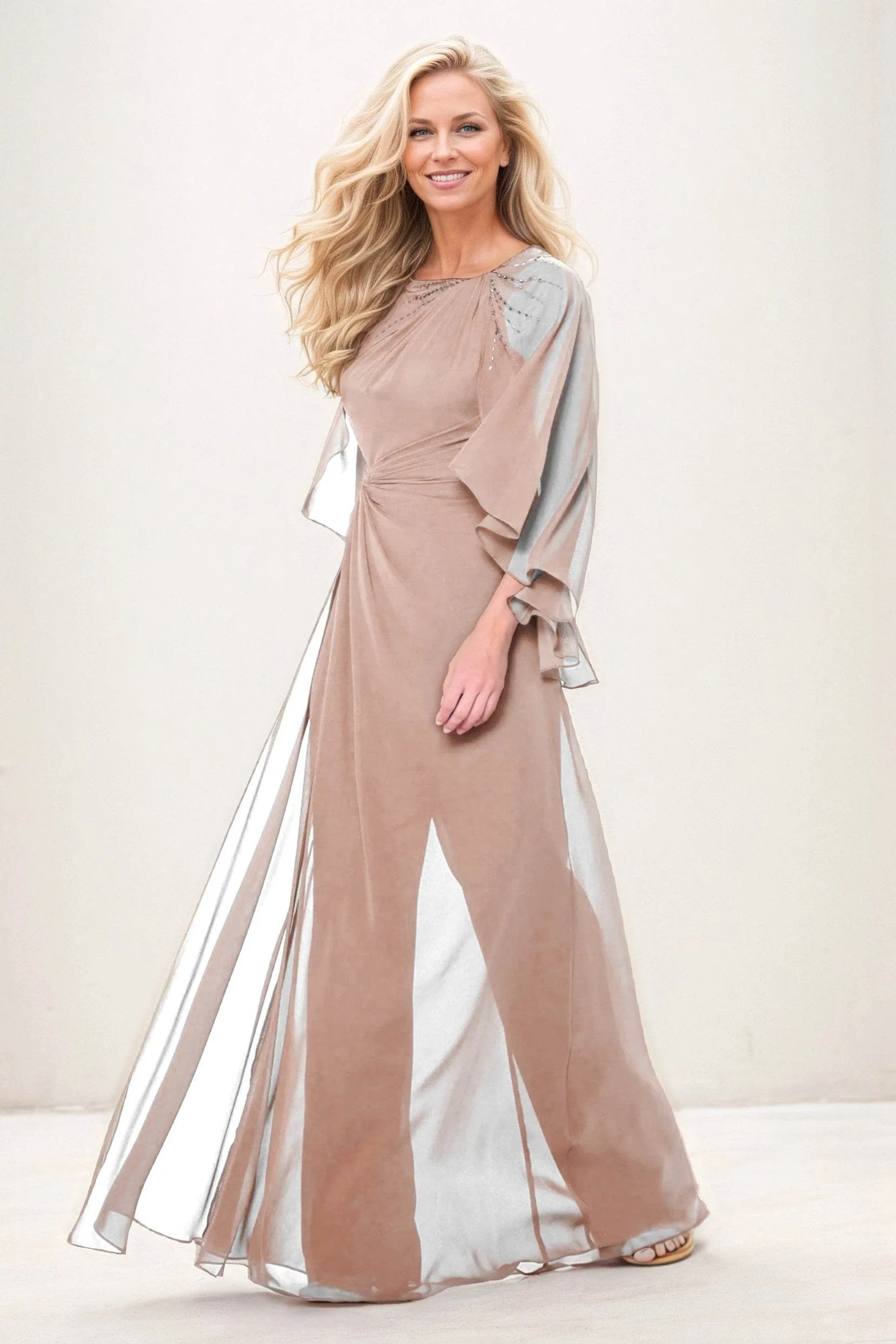 Jumpsuit Maxi Chiffon Mother of the Bride Dresses CM0392