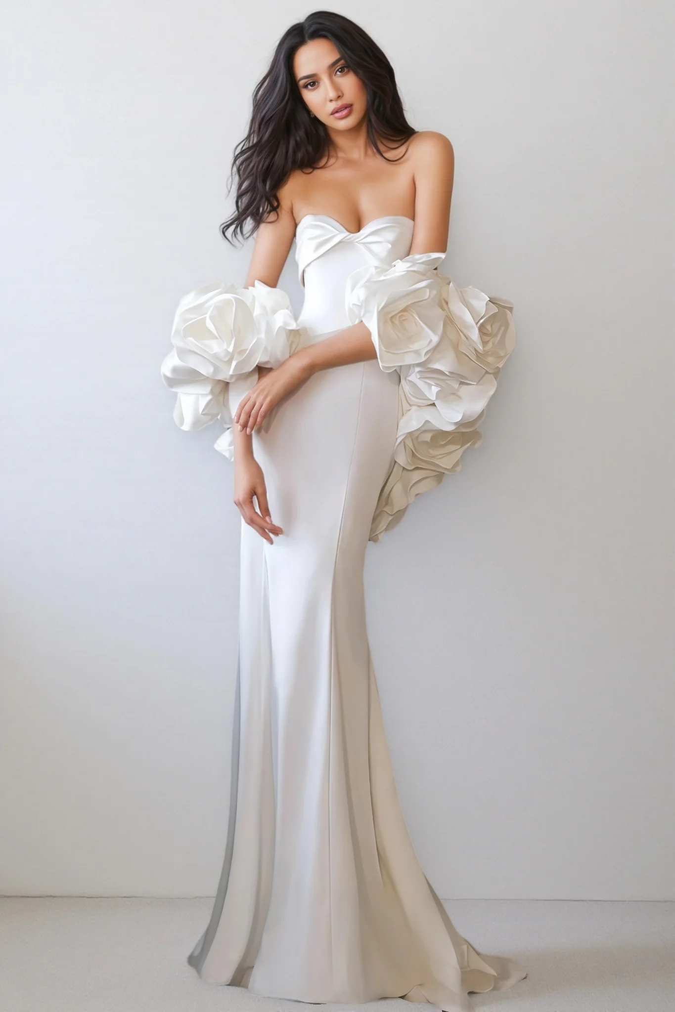 Bexle 3D Floral Fishtail Maxi Dress
