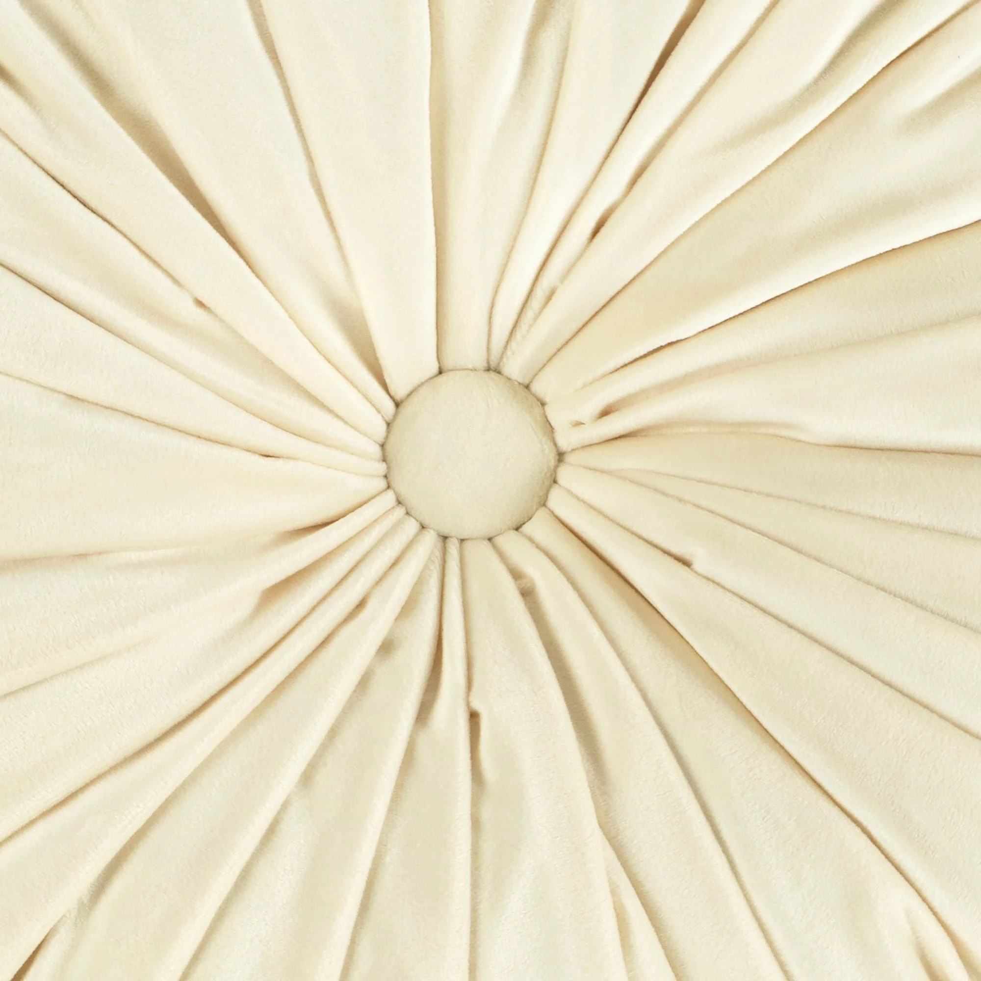 Round Pleated Soft Velvet Throw Pillow
