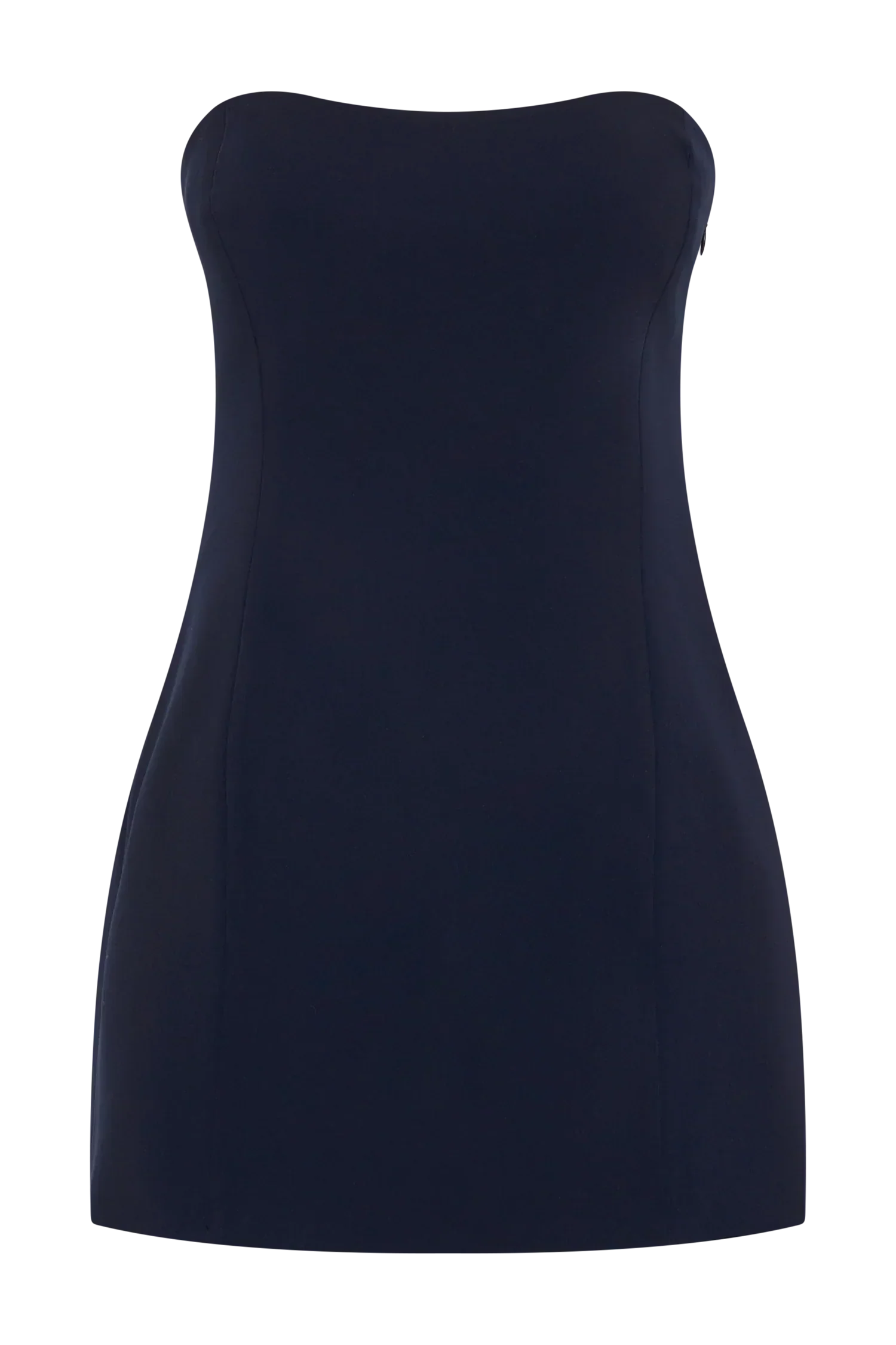 MESHKI Neeka Strapless Bow Back Mini Dress - Navy - luluinthesky