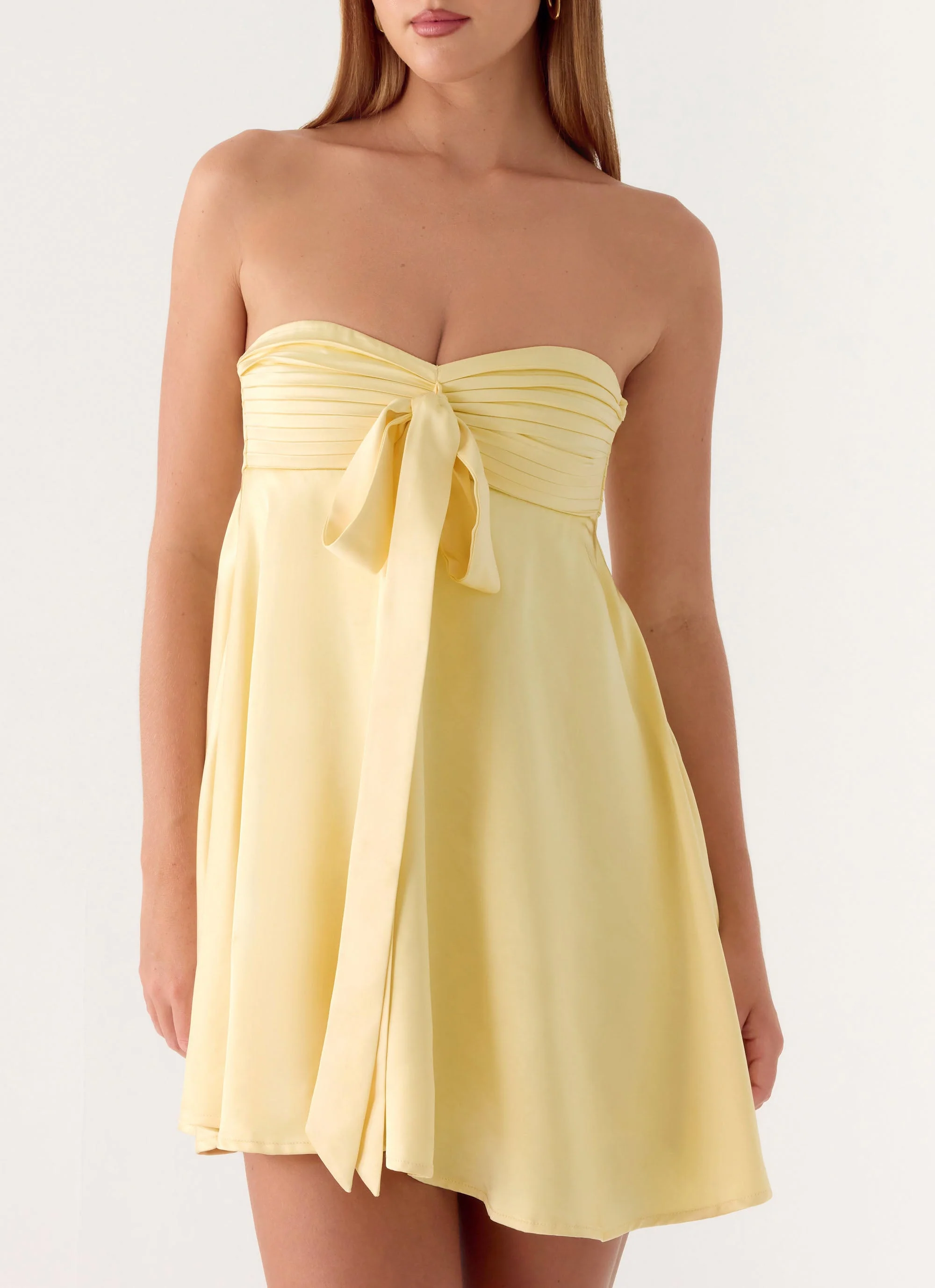 Riven Mini Dress - Yellow - luluinthesky