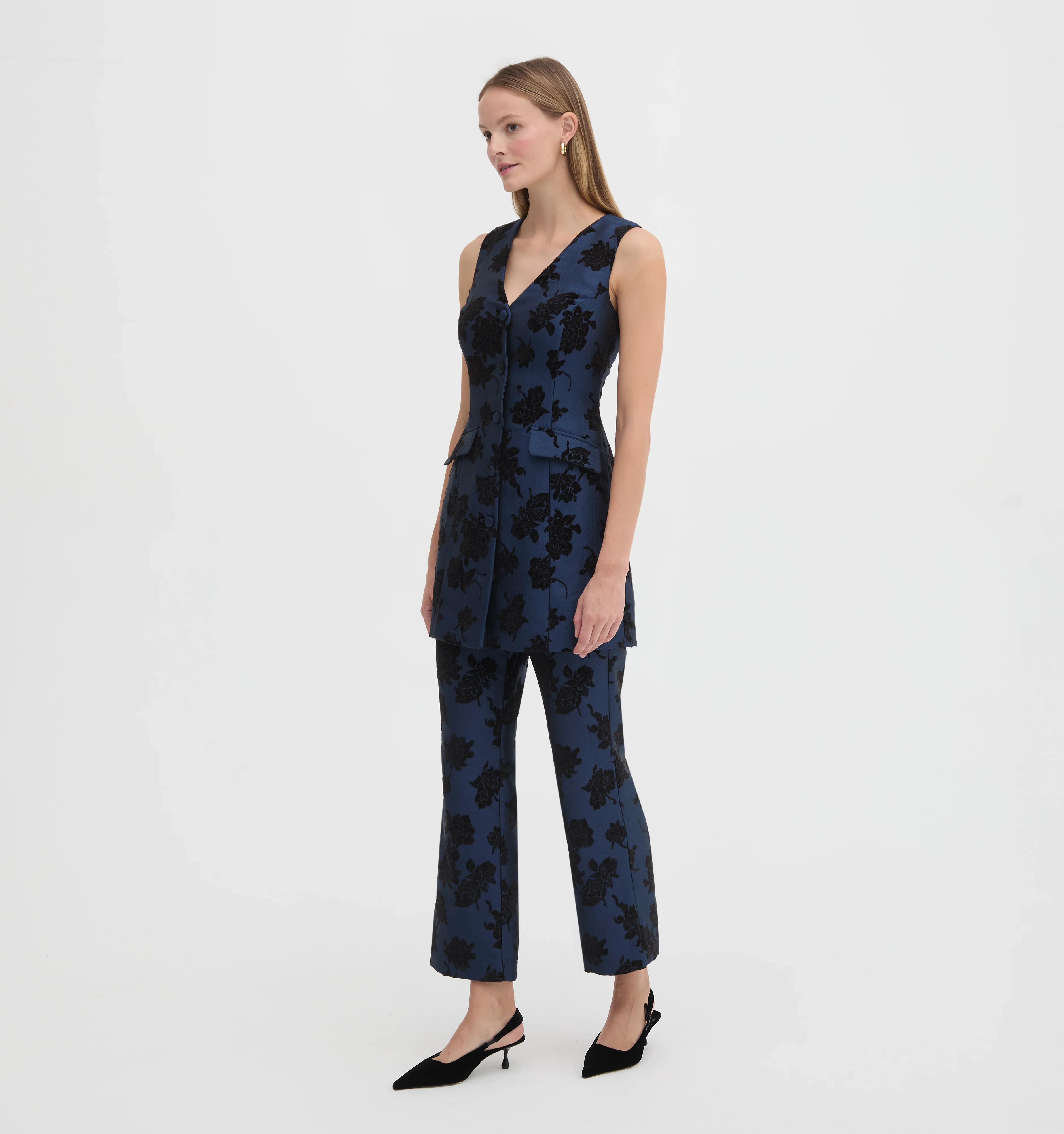 The Rio Dress - Twilight Flocked Brocade