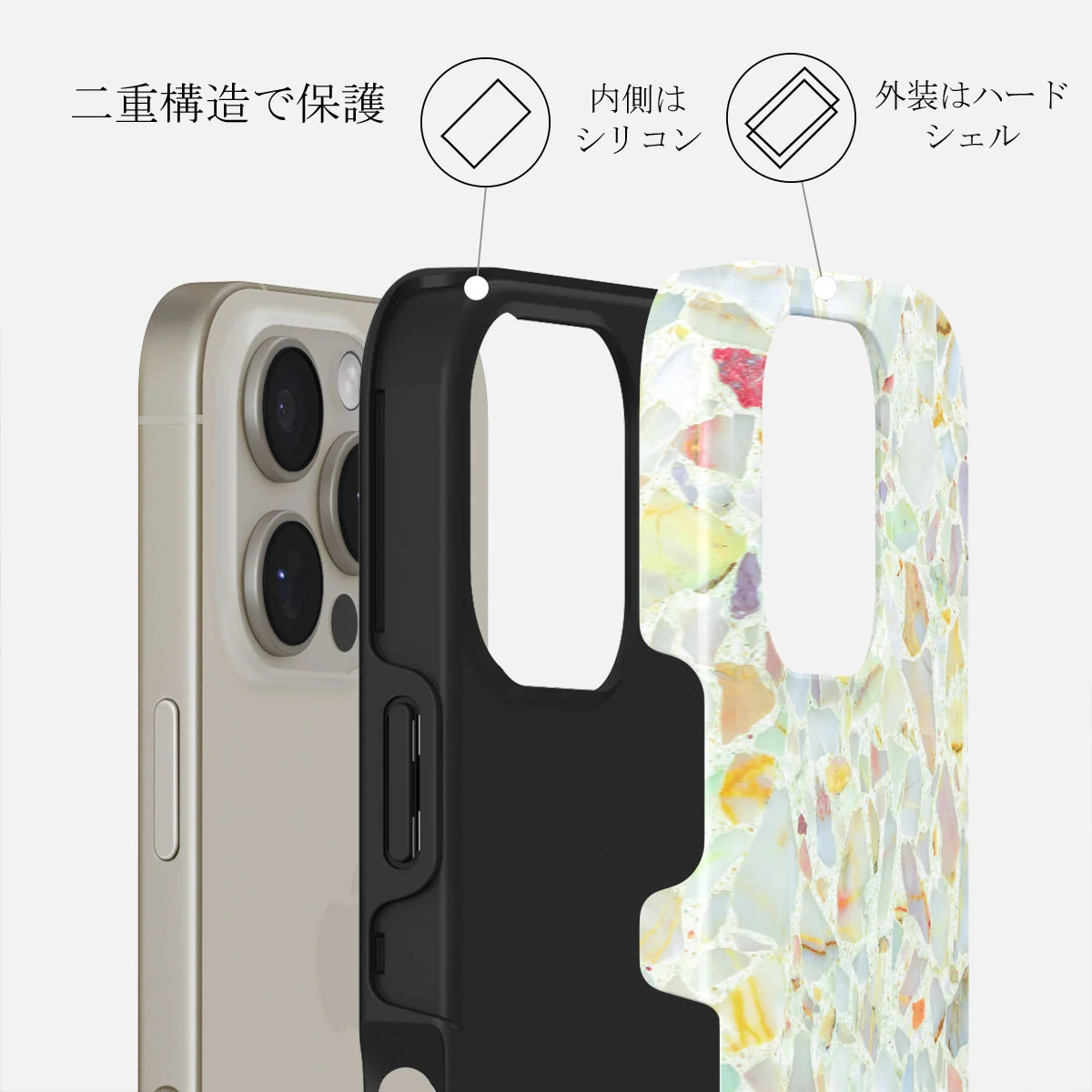 Rainbow Crush - iPhone 16 Pro ケース