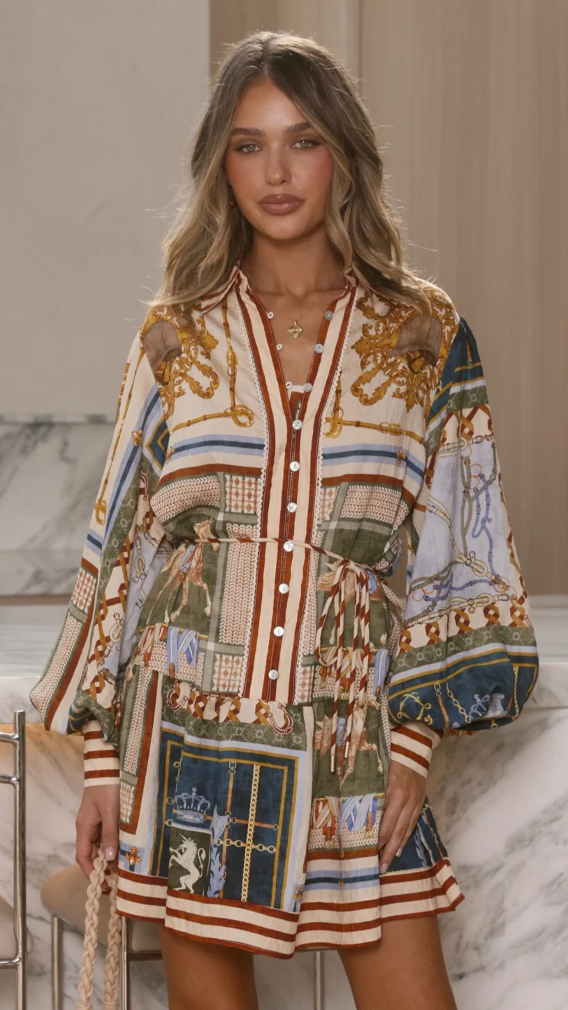 Kaylee Mini Dress - Romy Print