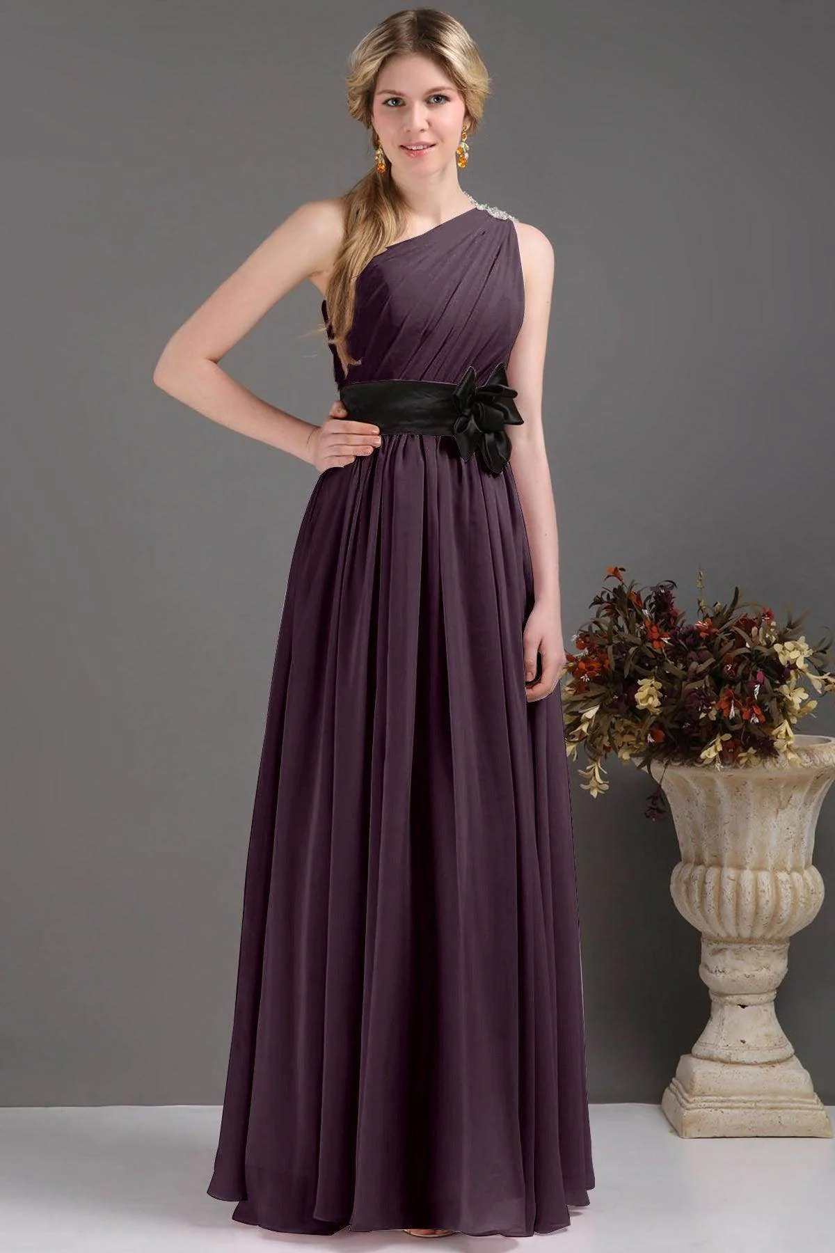 Sheath-Column Floor Length Bridesmaids Dress COSF14001