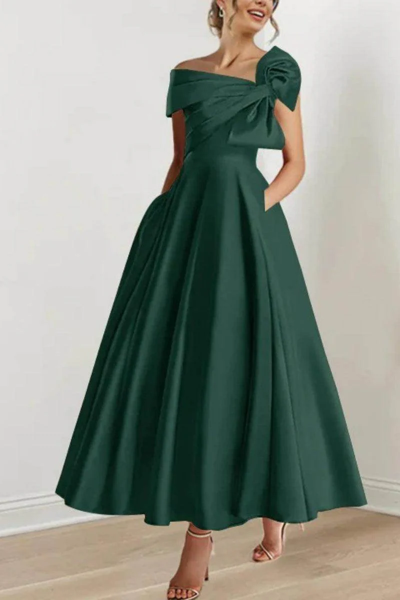 A Line Off The Shoulder Mother Dresses with Bows CM0333