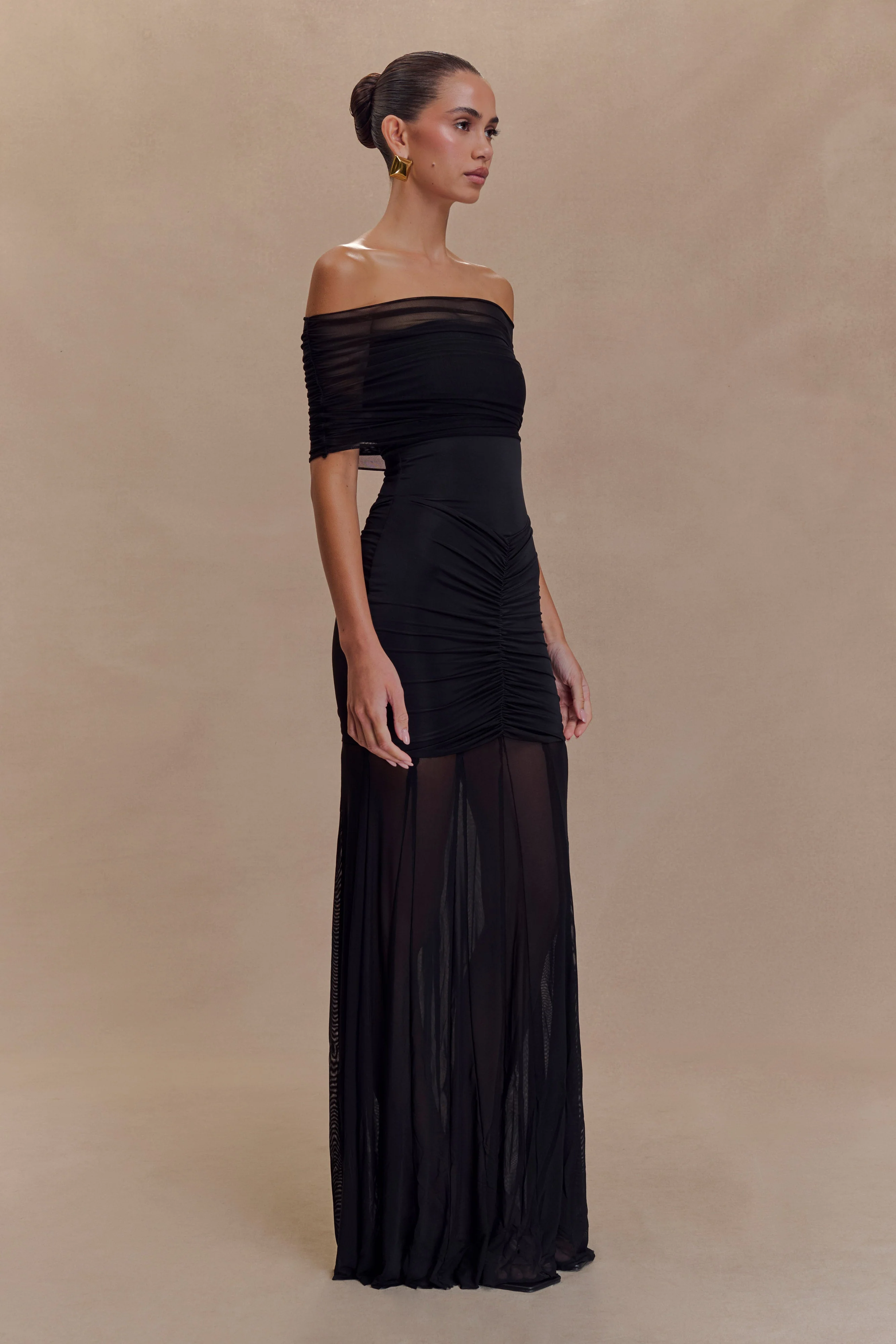 Caspian-Slinky-And-Mesh-Off-Shoulder-Maxi-Dress-Black