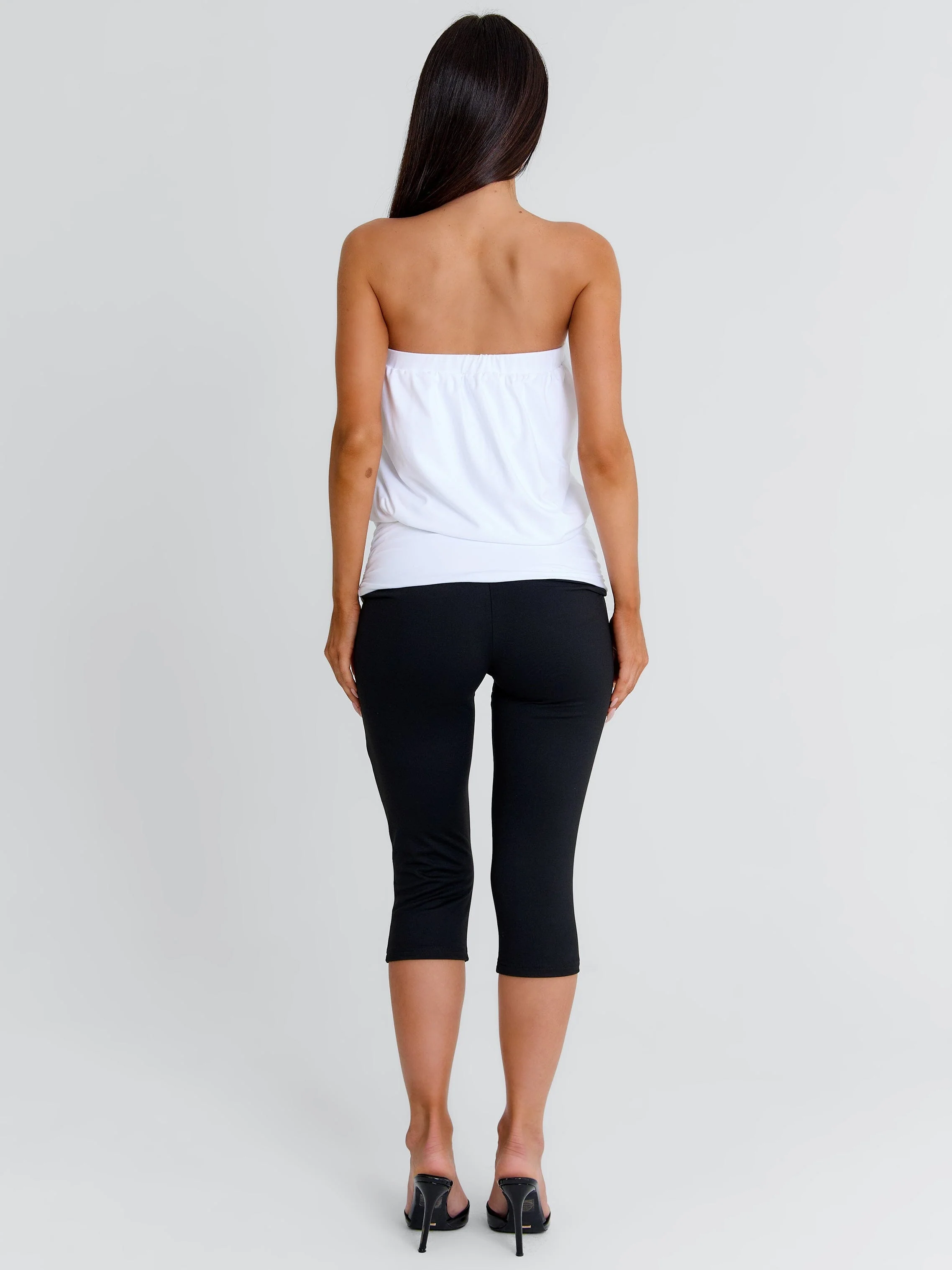 Eviene Capri Jumpsuit White/Black