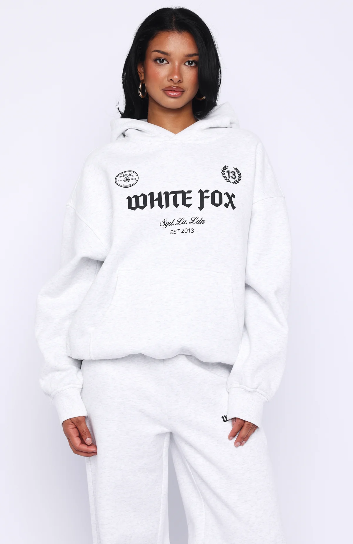 Vibe Too High Oversized Hoodie Grey Marle