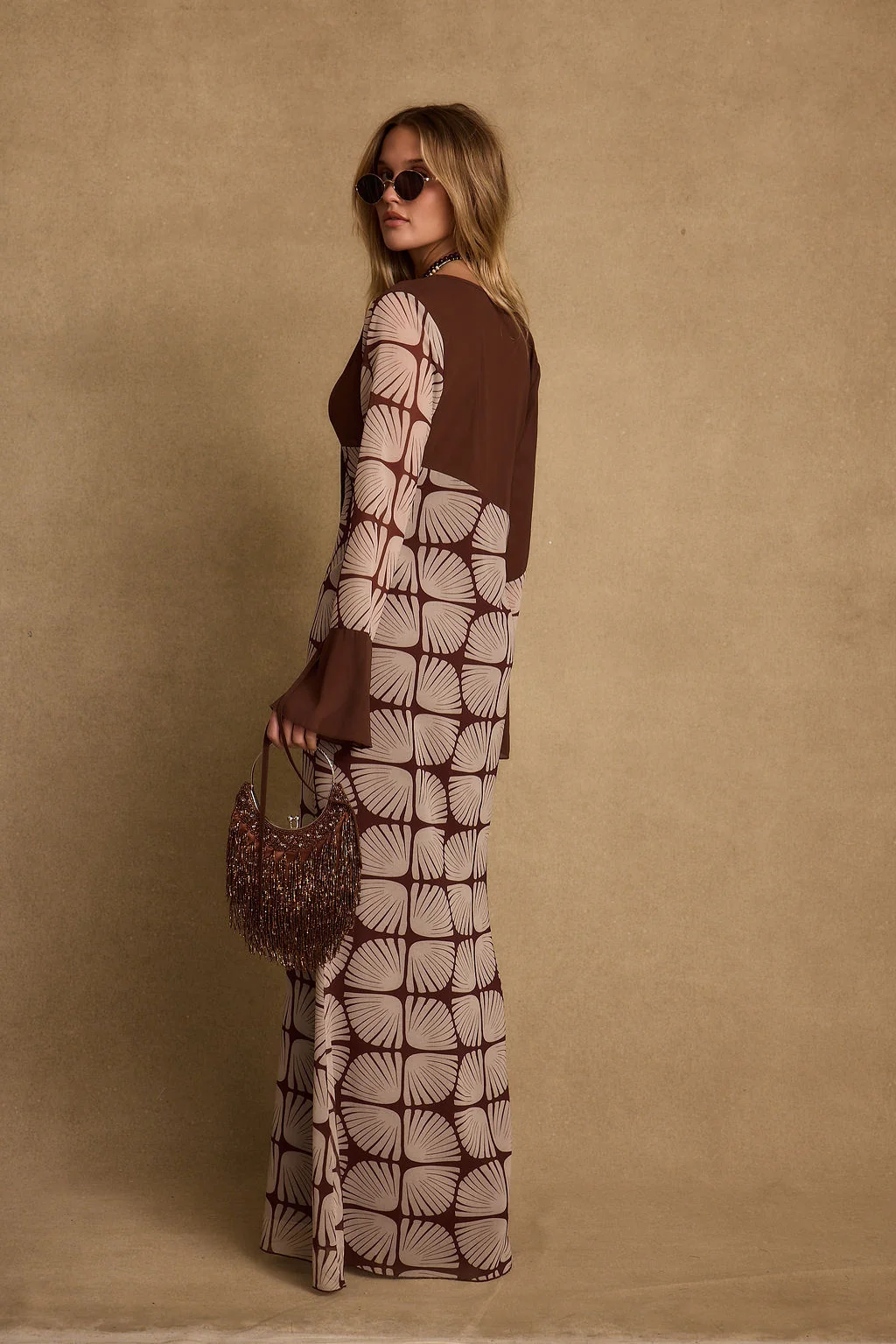 Thea Block Print Maxi Dress