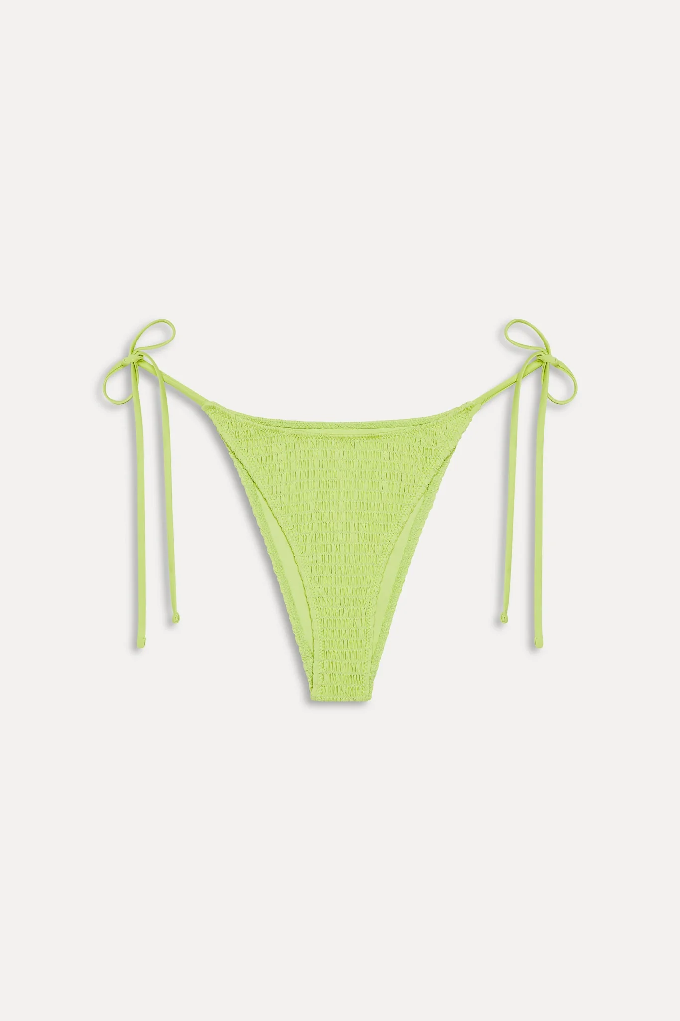 Soleil Smocked Cheeky Bikini Bottom - Sea Glass Green