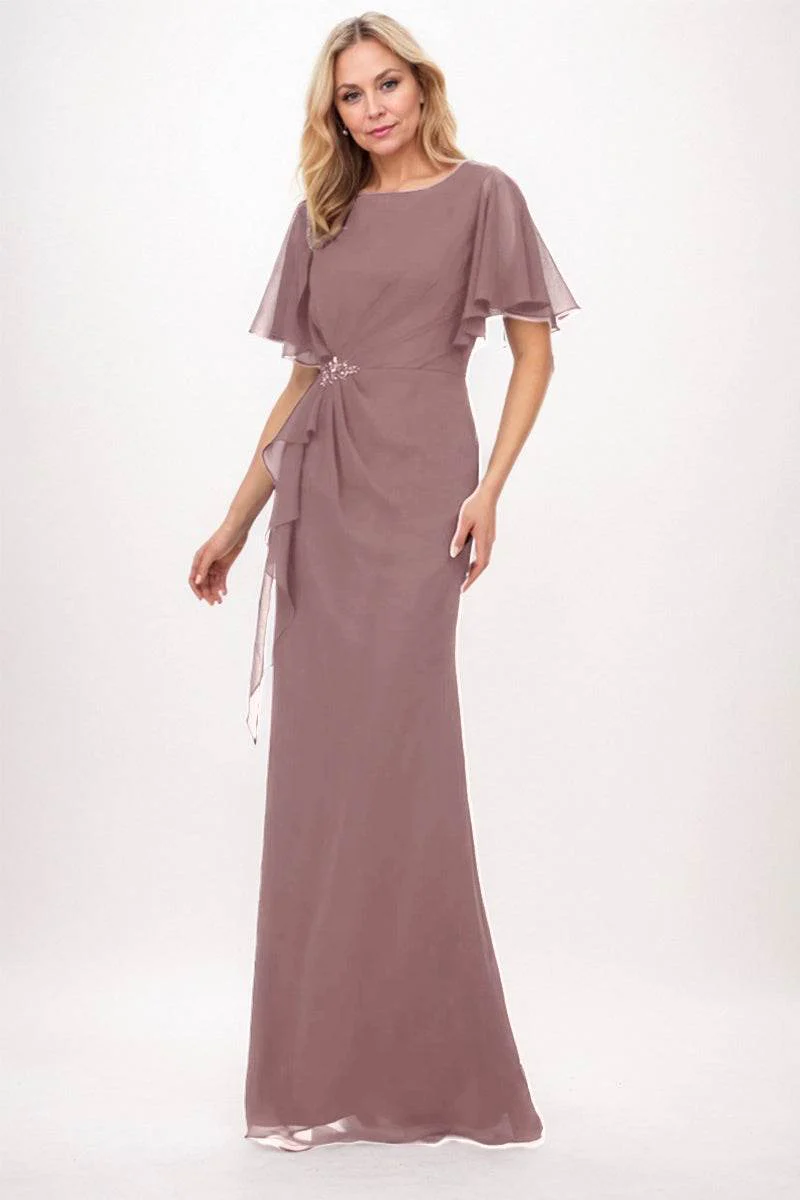 Sheath-Column Maxi Chiffon Mother Dress CM0250