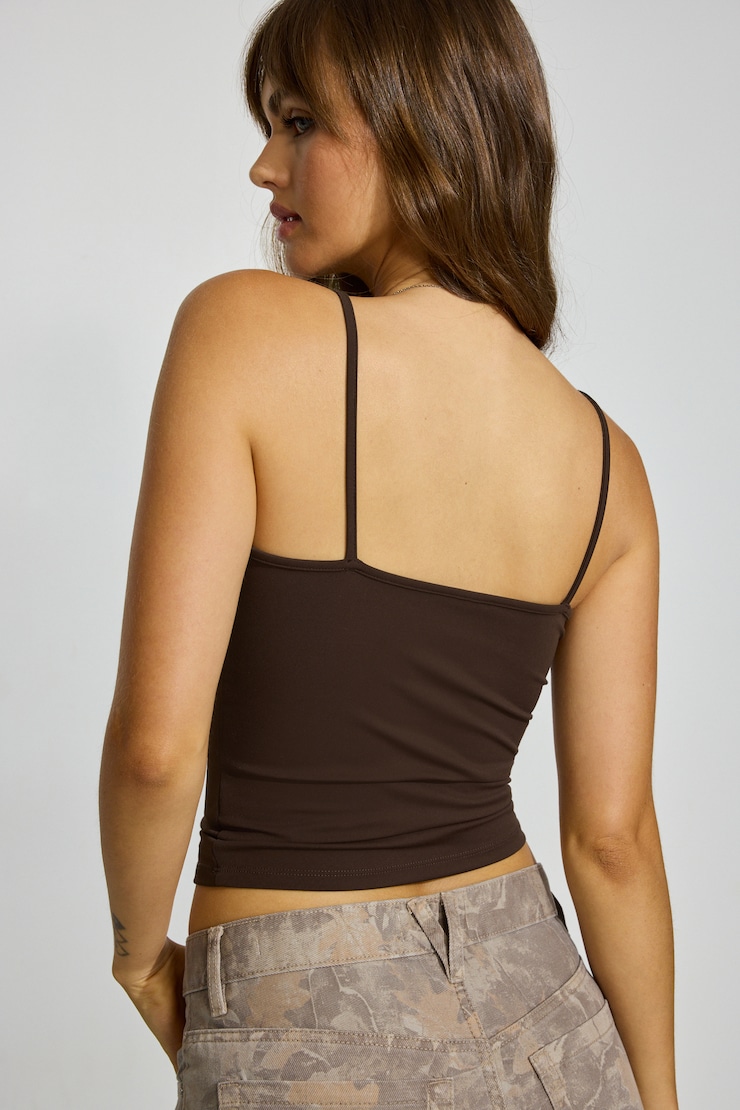 Sleek Scoop Cami Top-Armadillo Brown
