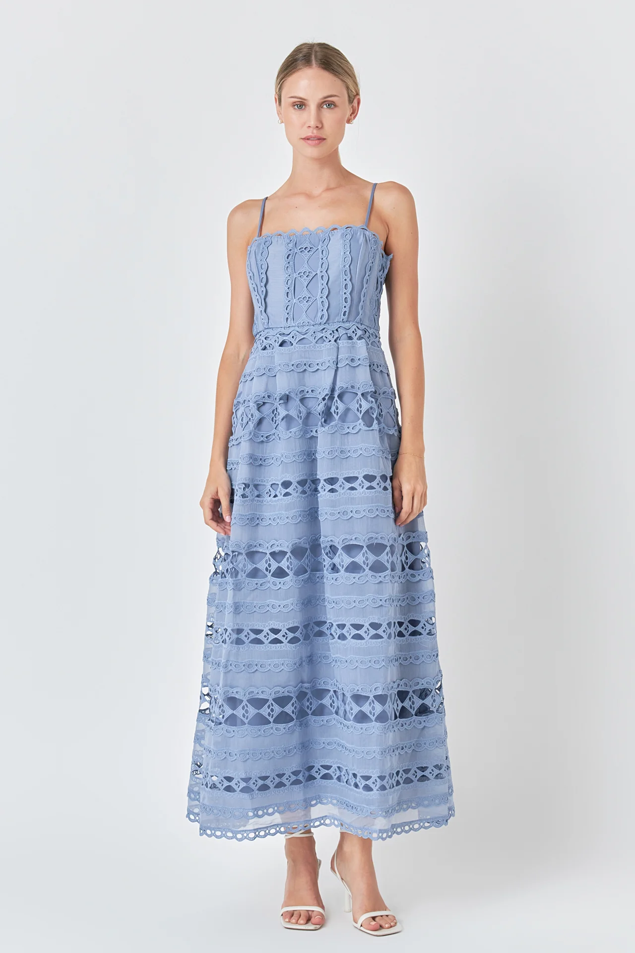 Combination Lace Maxi Dress