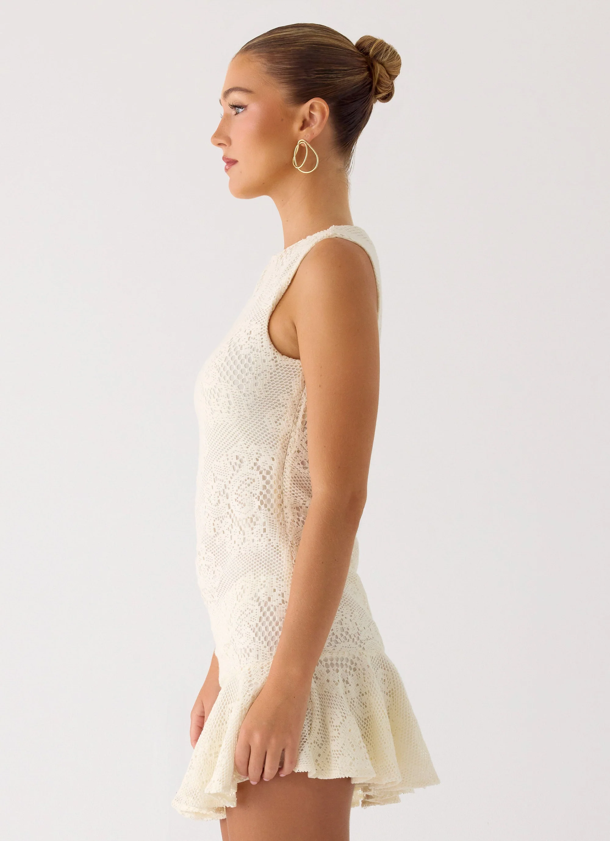 Adoria Mini Dress - Ivory - luluinthesky