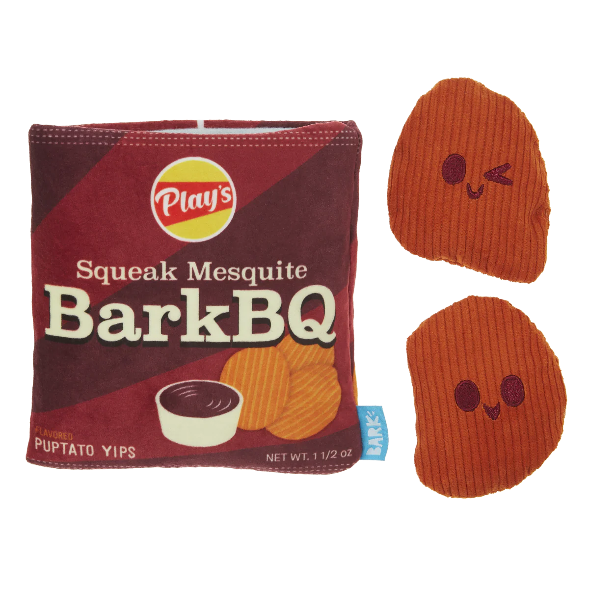 Barkbq Chips Plush Multi-Part + Enrichment Dog Toy