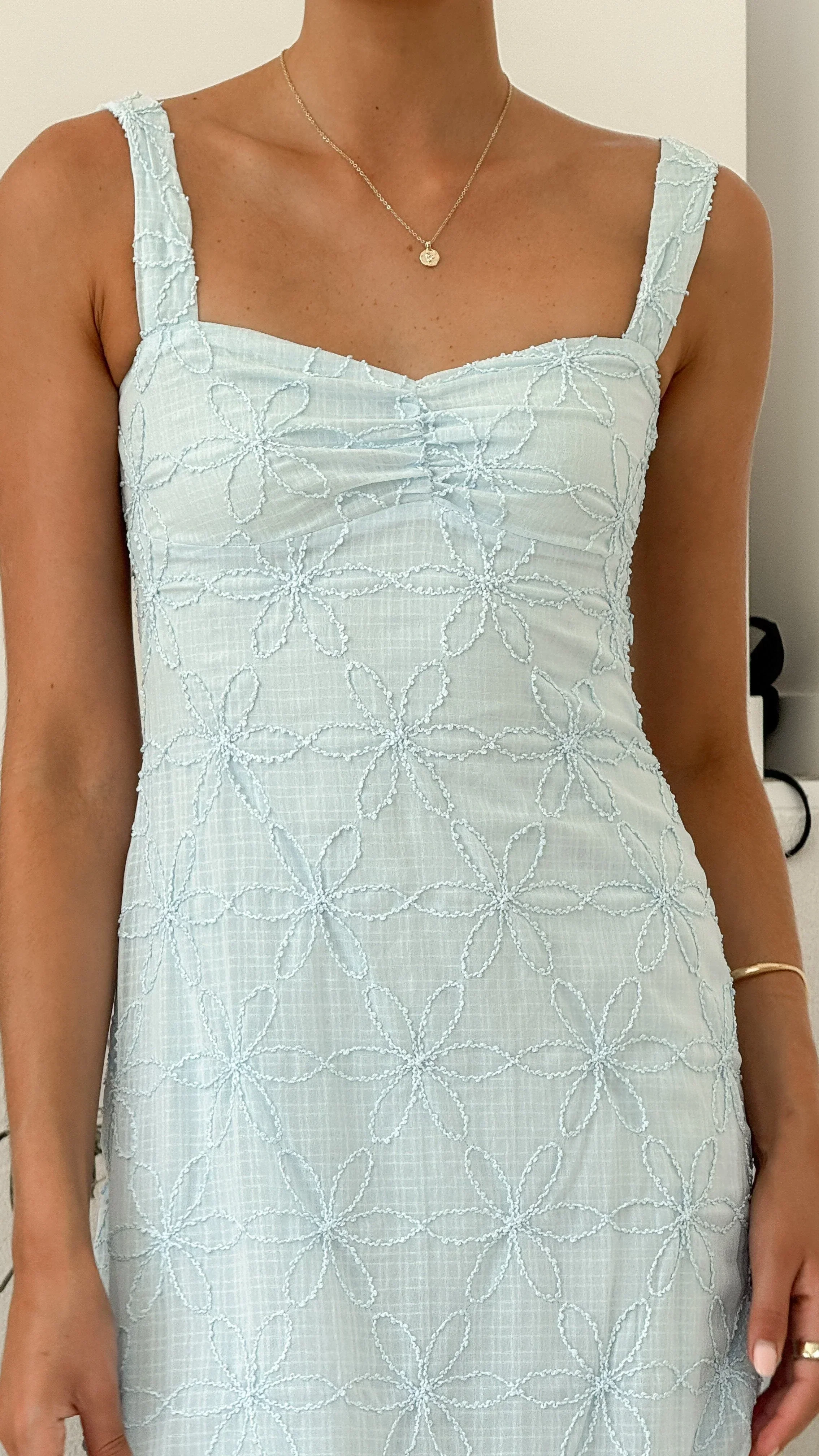 Gianna Maxi Dress - Blue Lace - luluinthesky