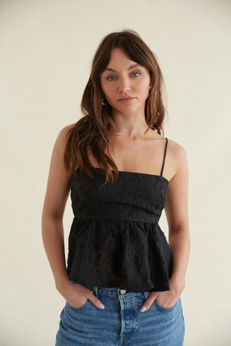 Lilly Floral Peplum Crop Top - luluinthesky