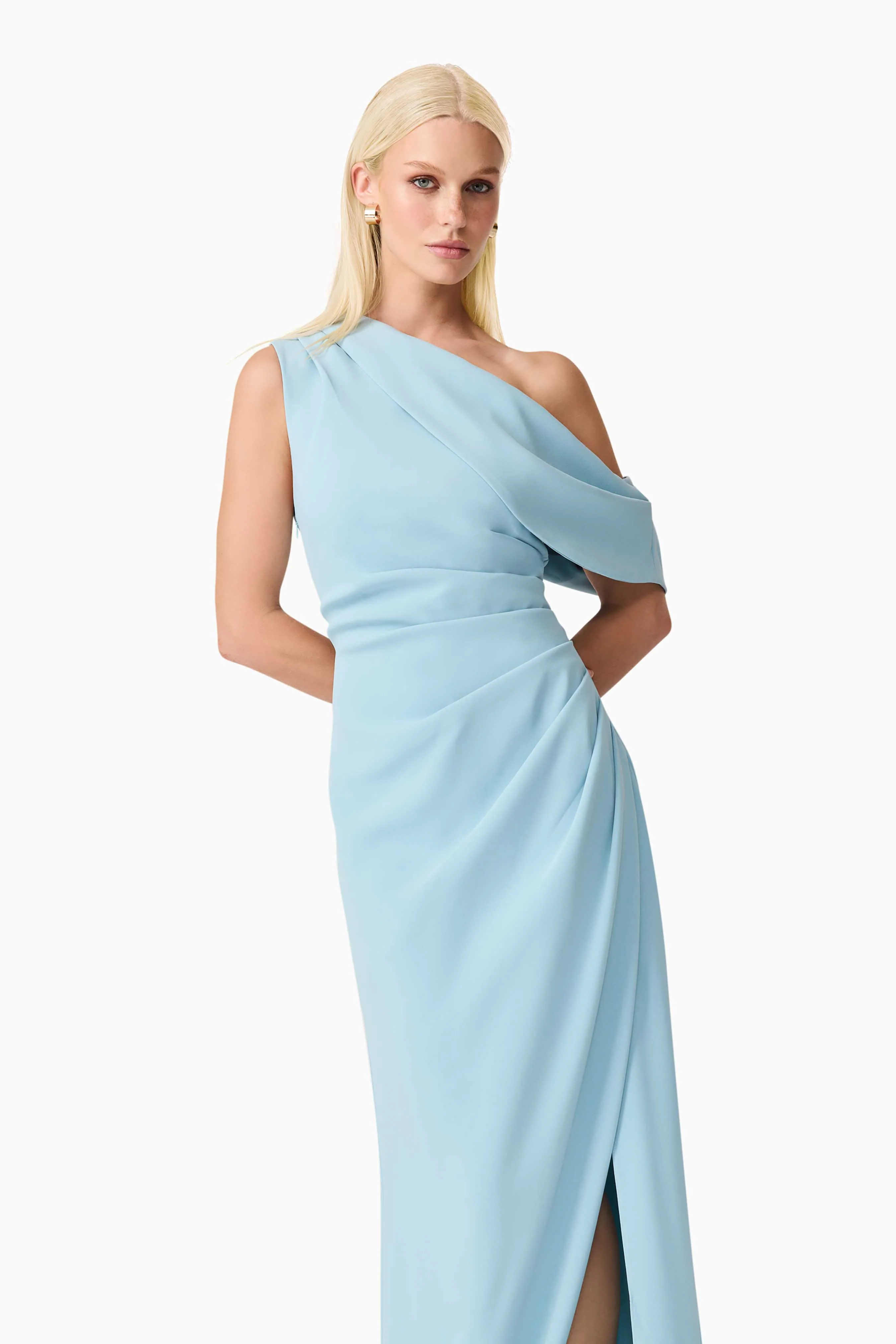 Isadora Off The Shoulder Gown in Blue