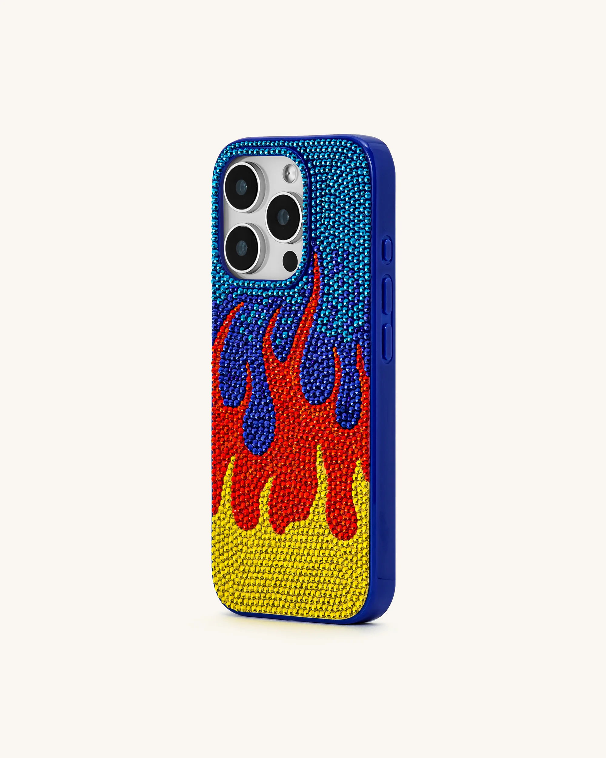 Flame Pattern Phone Case - Multicolor Blue
