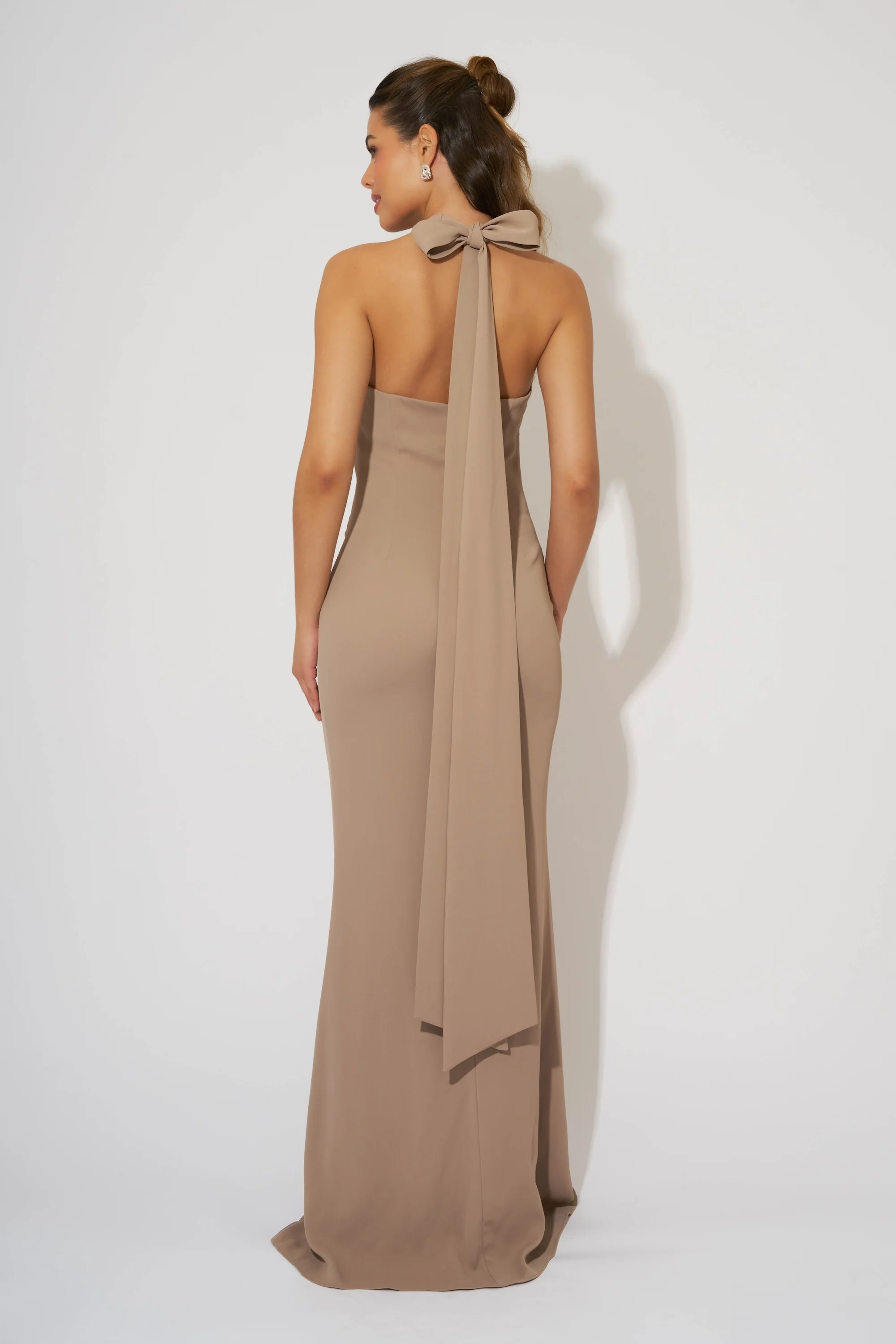 Cross Halter Neck Maxi Dress