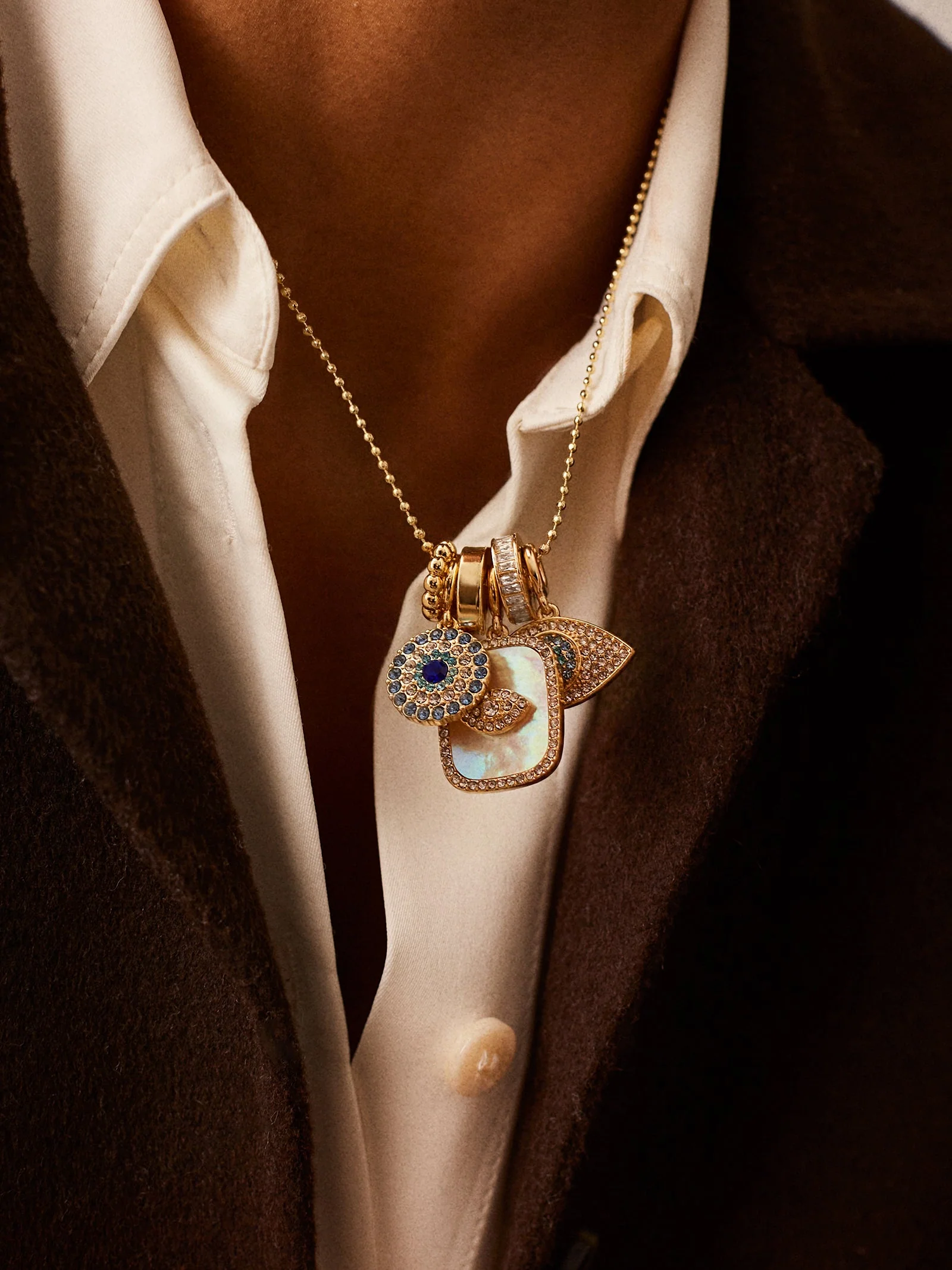Evil Eye Charm Necklace - Turquoise Evil Eye