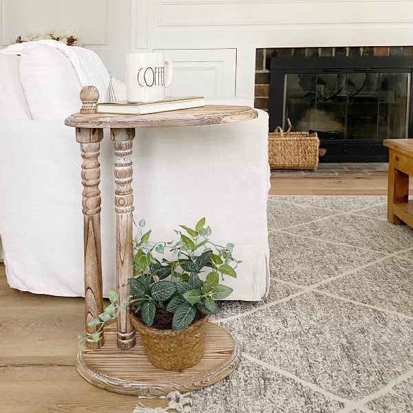 Vintage Wooden Sofa Slide Table