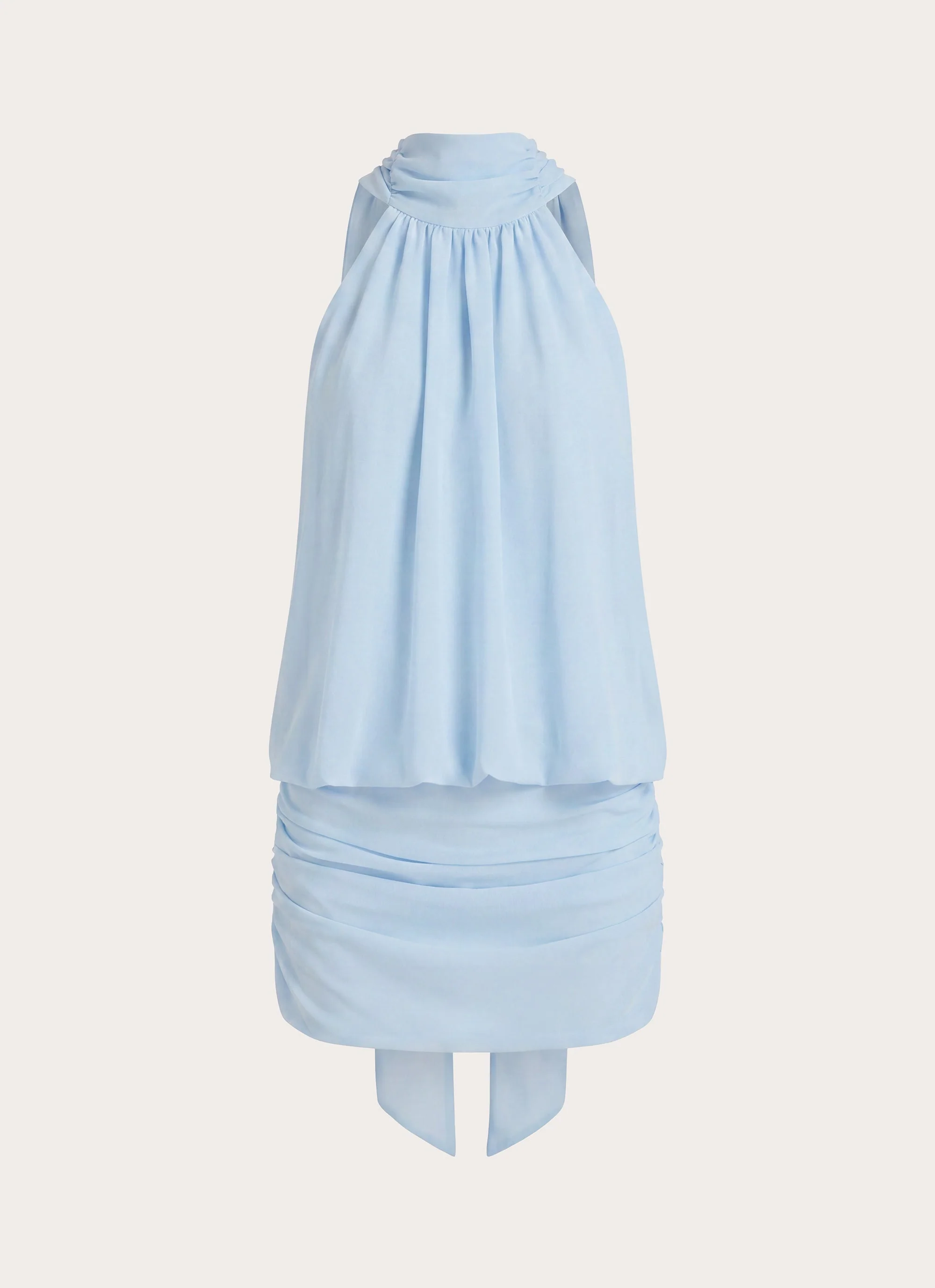 Verbina Scarf Mini Dress - Blue - luluinthesky