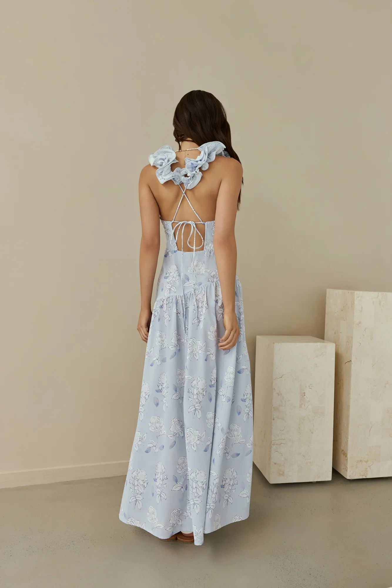 Pretty Smile Maxi Dress Blue