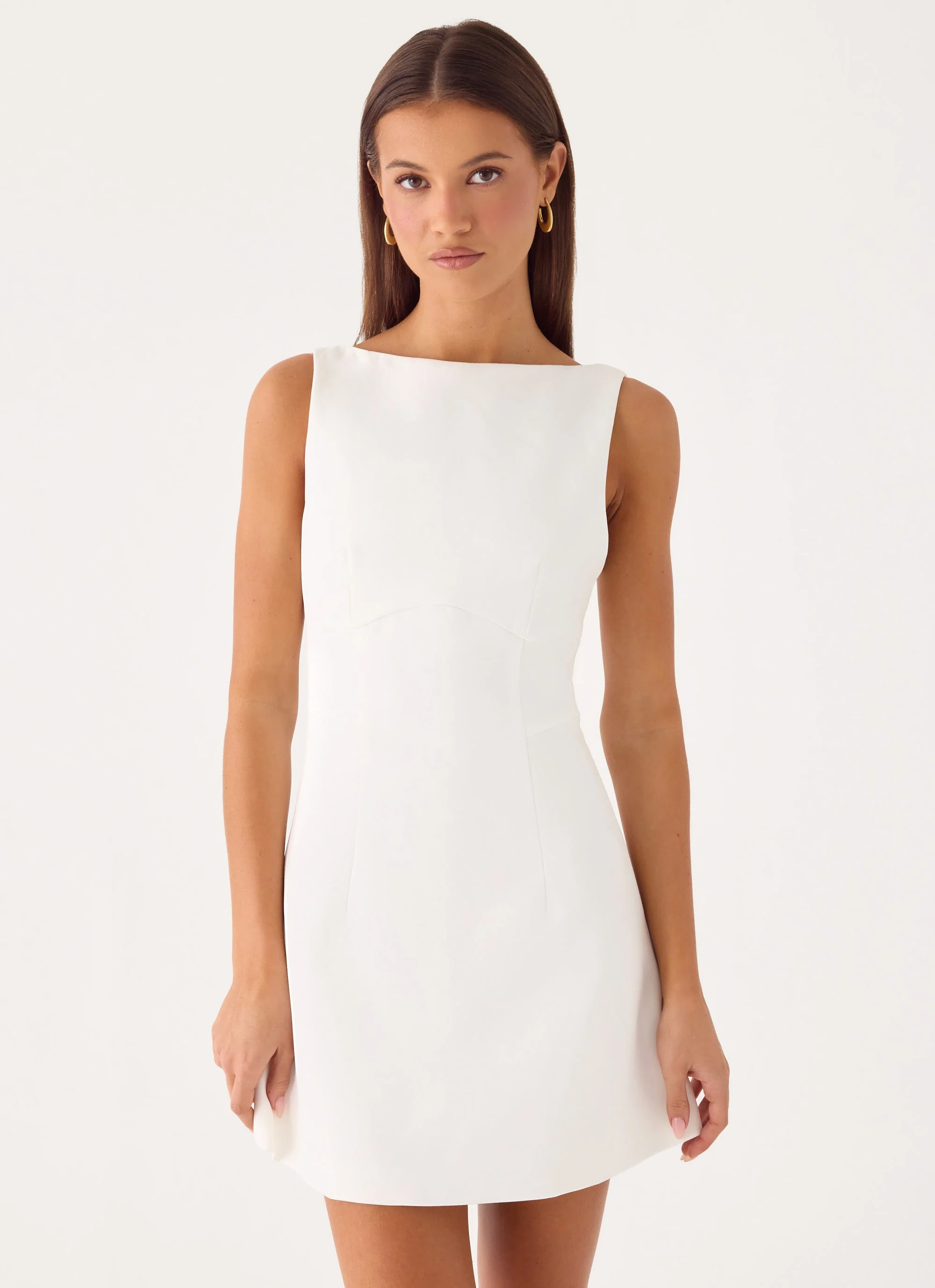 Lalita Mini Dress - White - luluinthesky