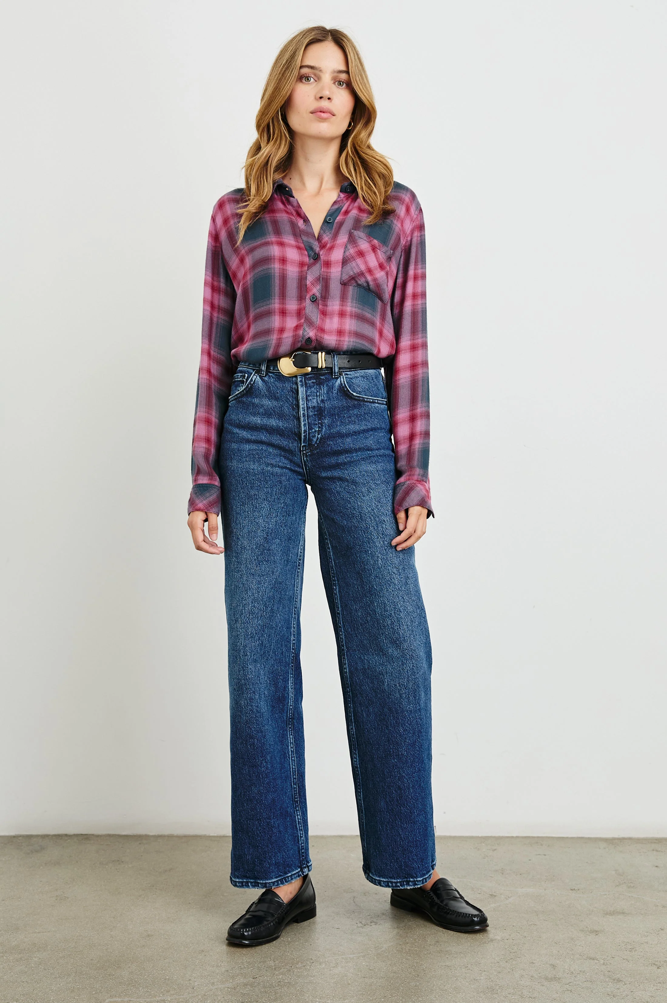Hunter Shirt - Dusty Mauve Evergreen