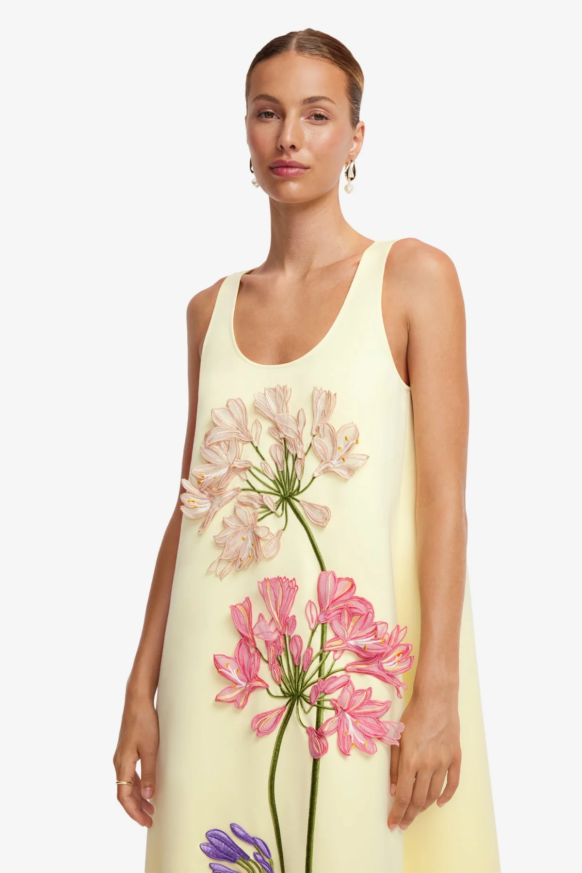 Charlene Appliqué Gown - Agapanthus Print