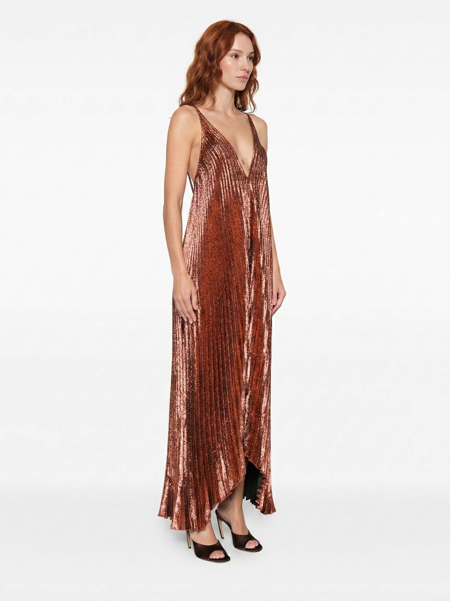 Radiant Pleat Maxi Dress
