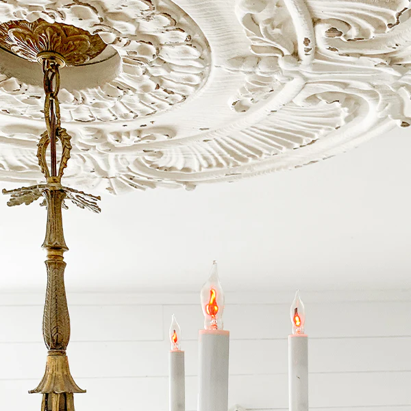 HUGE Distressed Baroque Ceiling Medallion