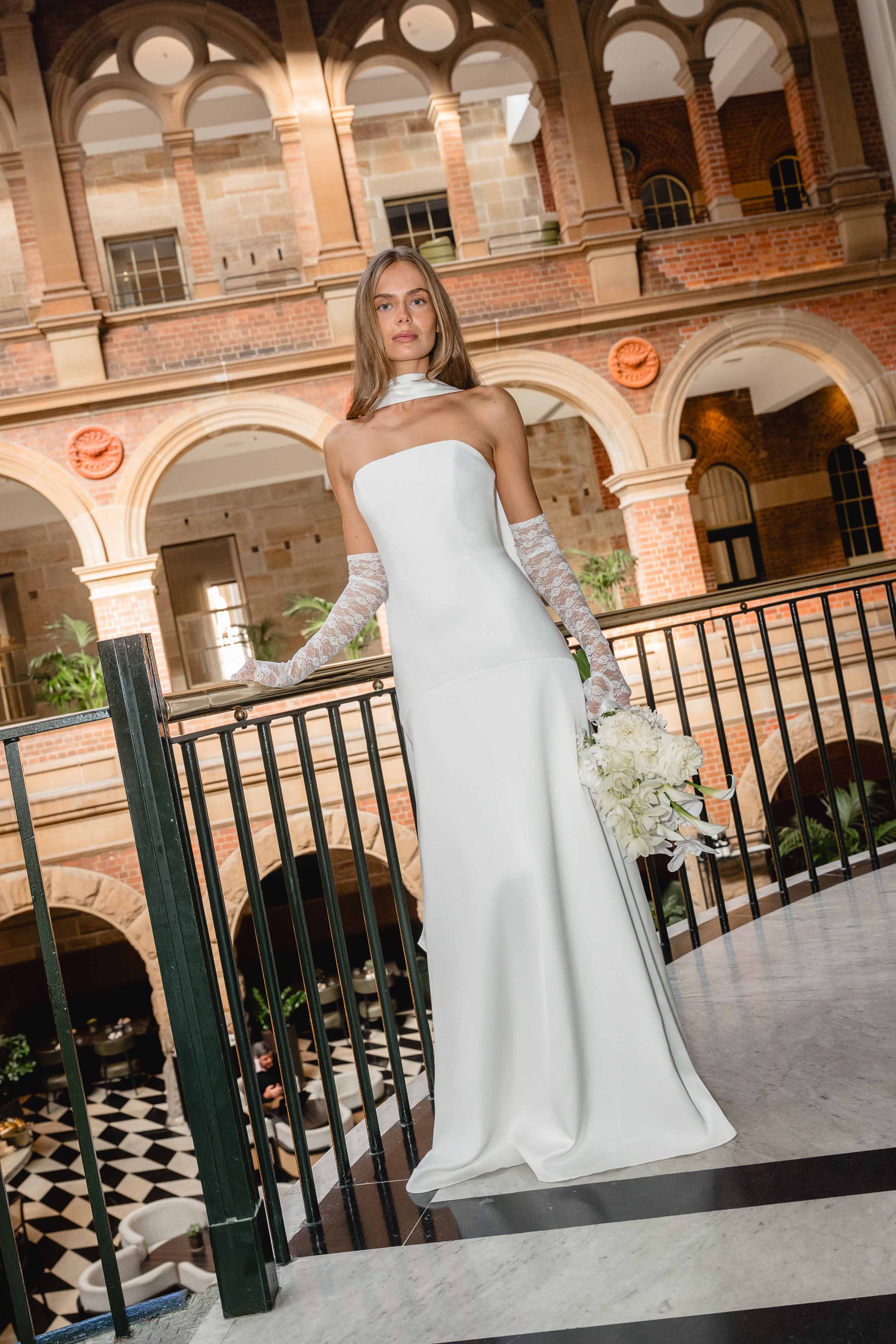 Noralyn Strapless Gown in White