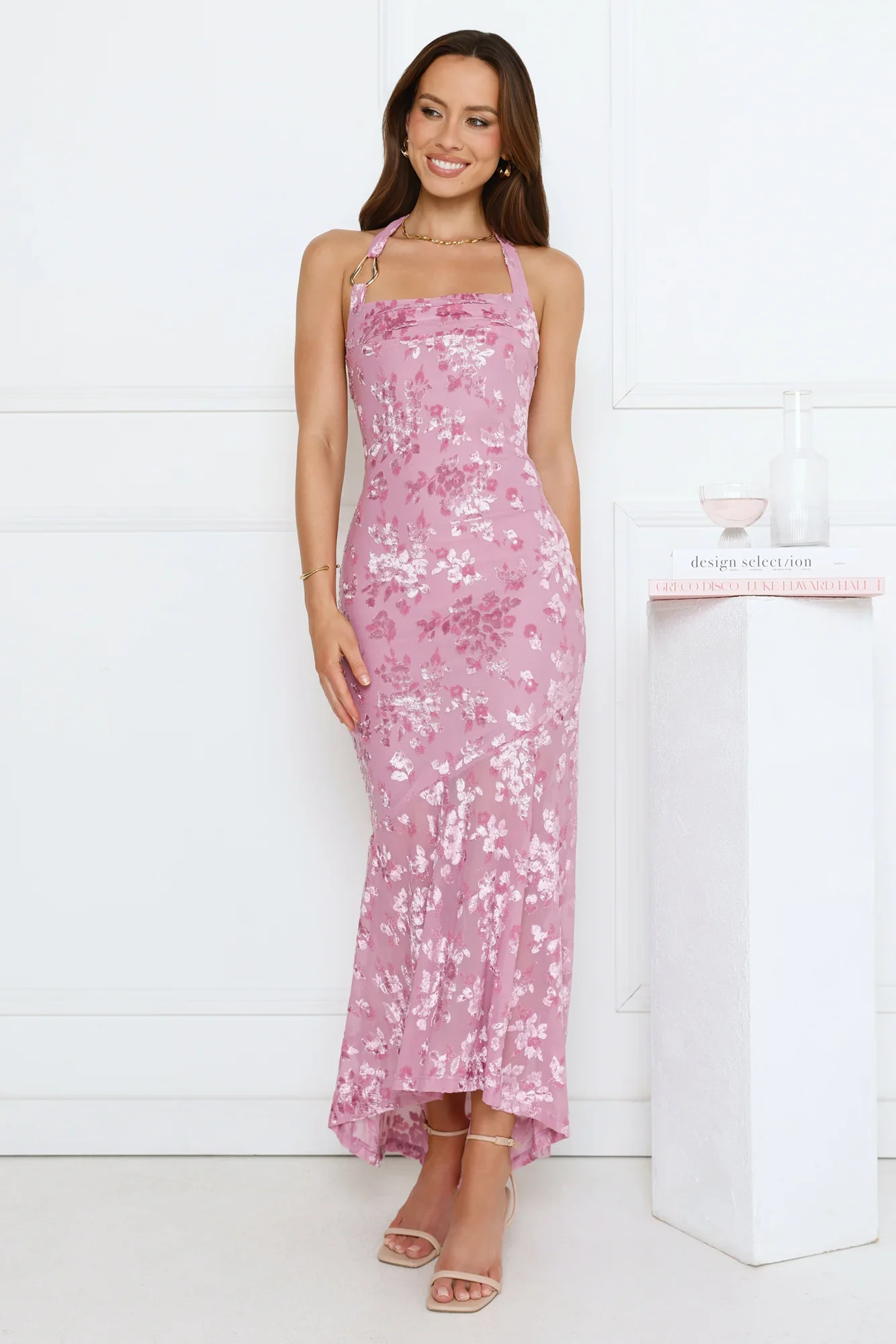 Soft Serenade Halter Maxi Dress Lilac