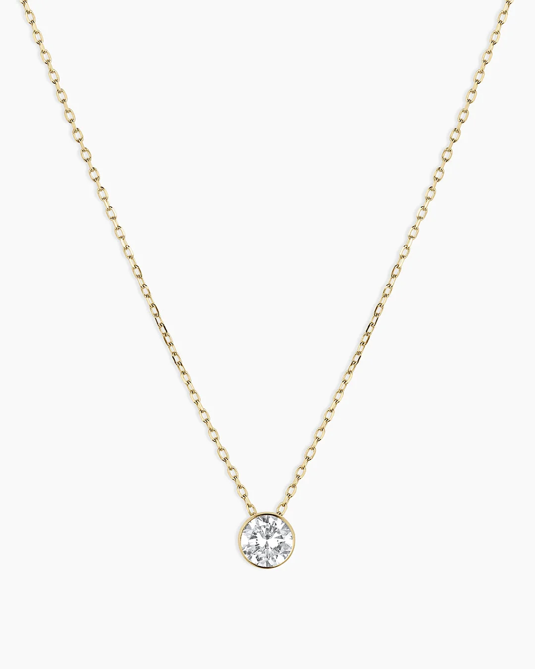 14K Lab Grown Diamond Halo Necklace