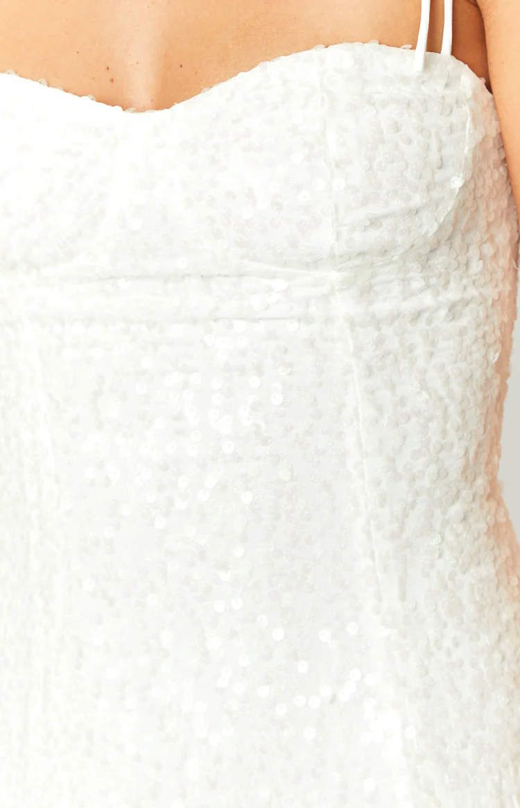 Penny Lane White Sequin Mini Dress - luluinthesky