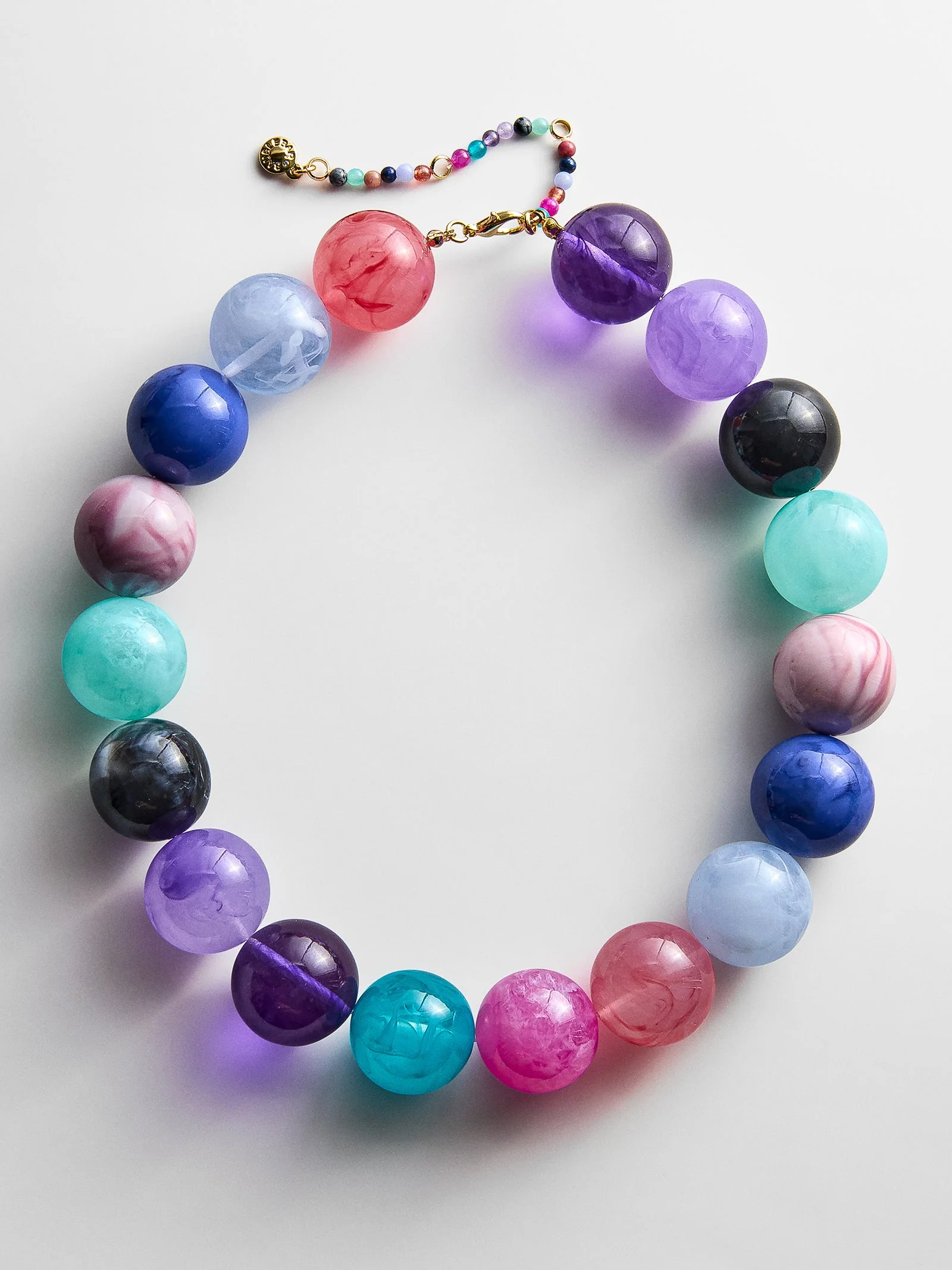 Jane Beaded Necklace - Muted Multi Bead