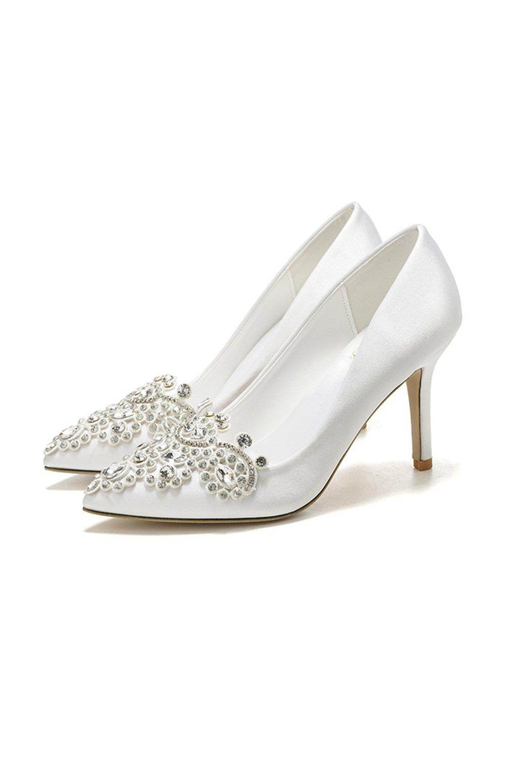Stiletto Heel 9cm Satin Heels Bridal Shoes CK0128