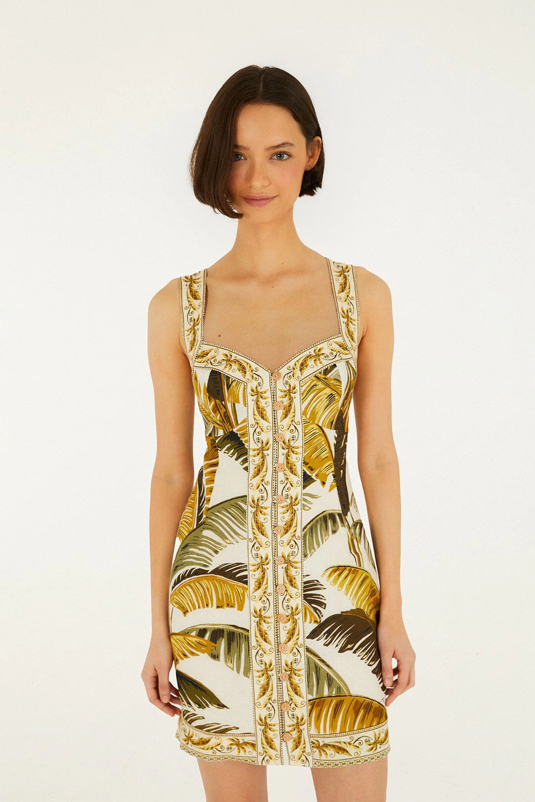 Off-White Trancoso Buttoned Mini Dress