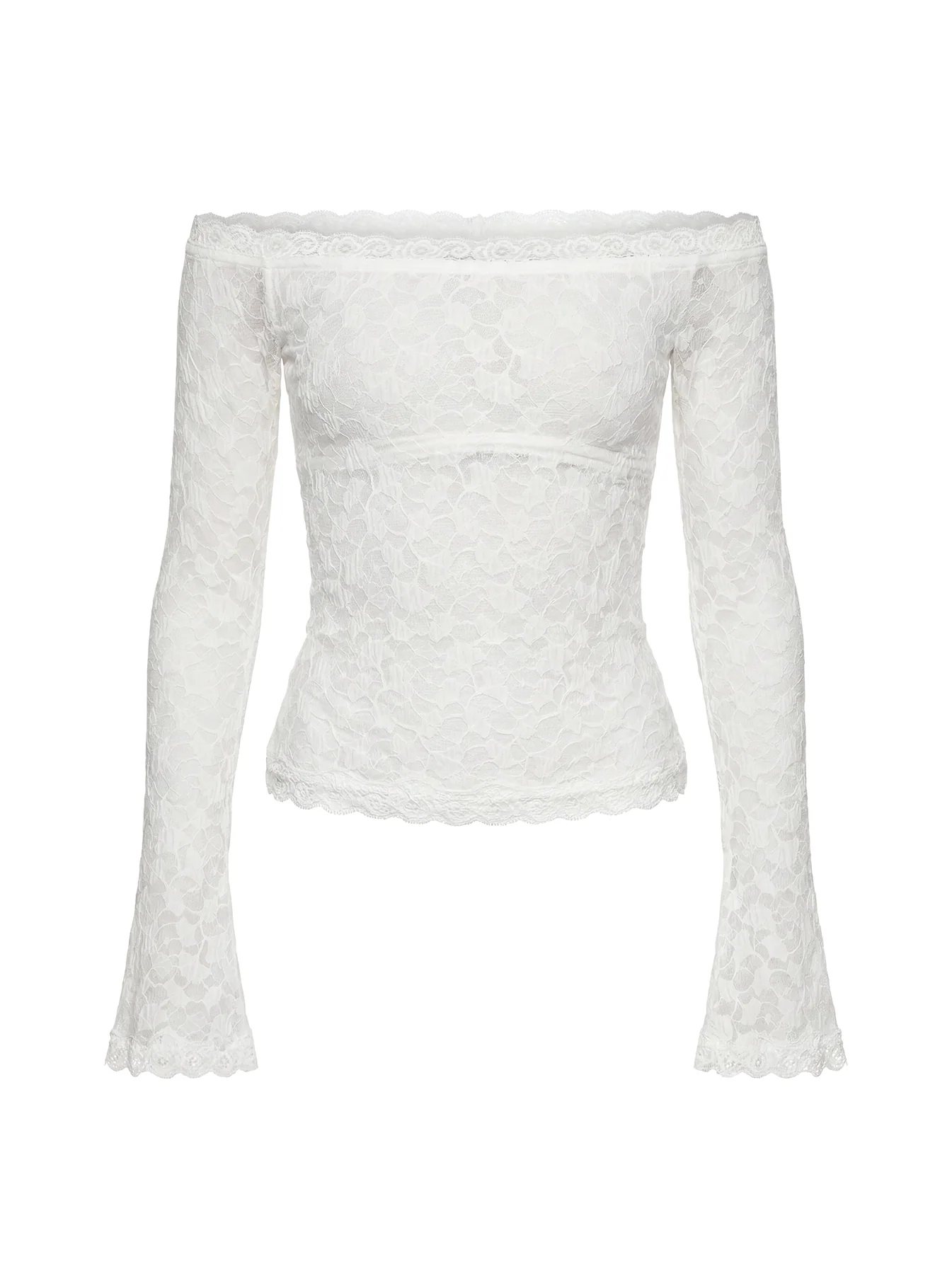 Mochapella Off The Shoulder Top White