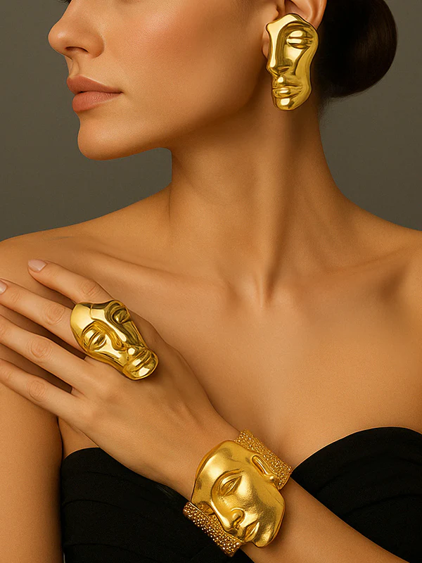 Mask Shape Bracelet Accessories Earrings Accessories Rings Accessories